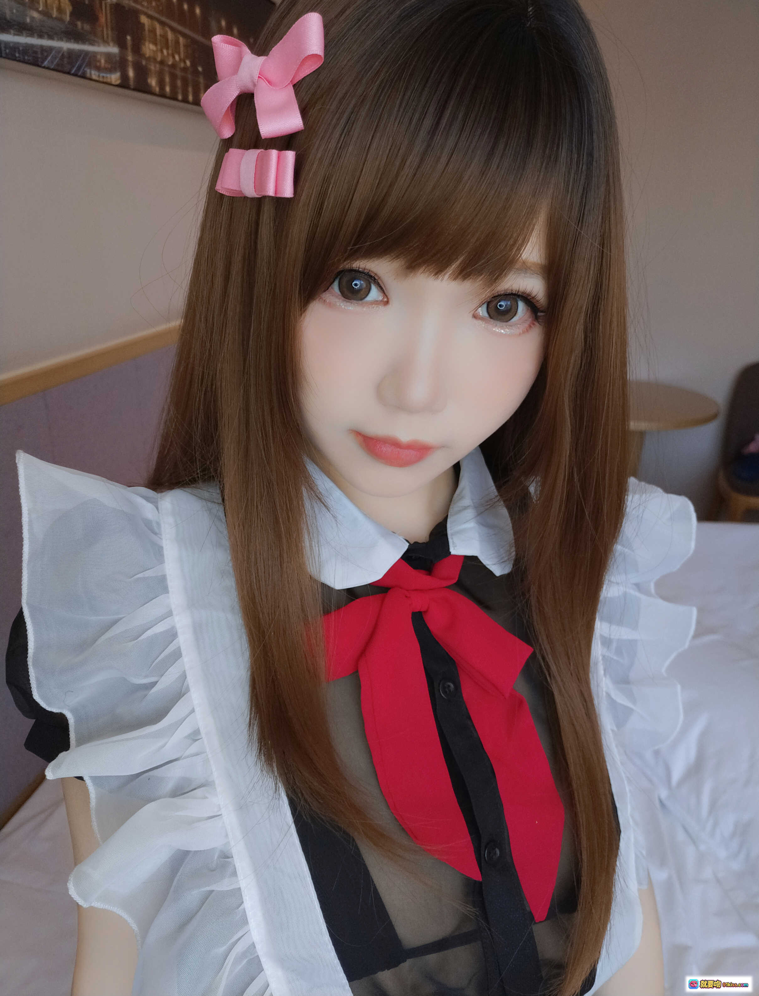 图片[4] - 雪晴Astra NO.029 浴室女仆写真 93P高清美图 粉色蝴蝶结 白色蕾丝围裙 红色领结 甜美少女风 日系萌系造型 - 就要吻