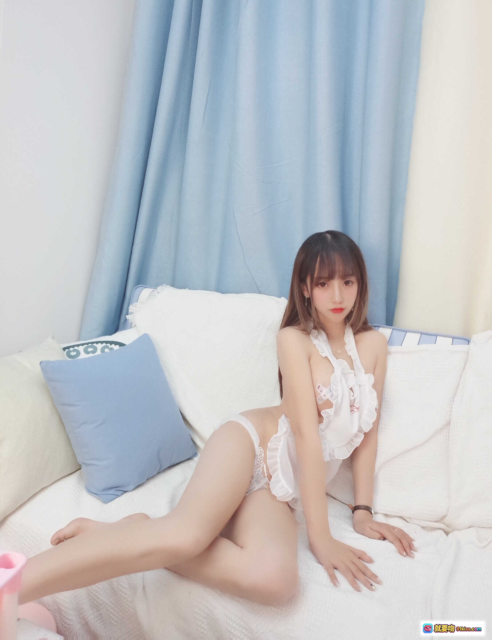 图片[2] - 过期米线线喵037米线围裙写真-甜美女仆装白蕾丝性感私房照19P27M - 就要吻