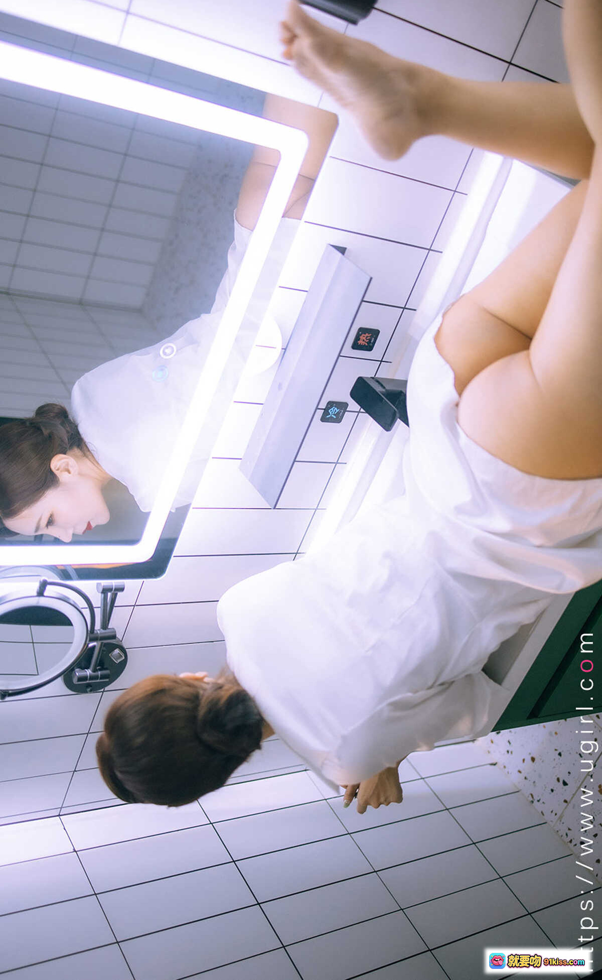图片[3] - 妍嫣浴室镜前白裙写真｜尤果网Ugirls爱尤物No.2193高清私房美图35P - 就要吻