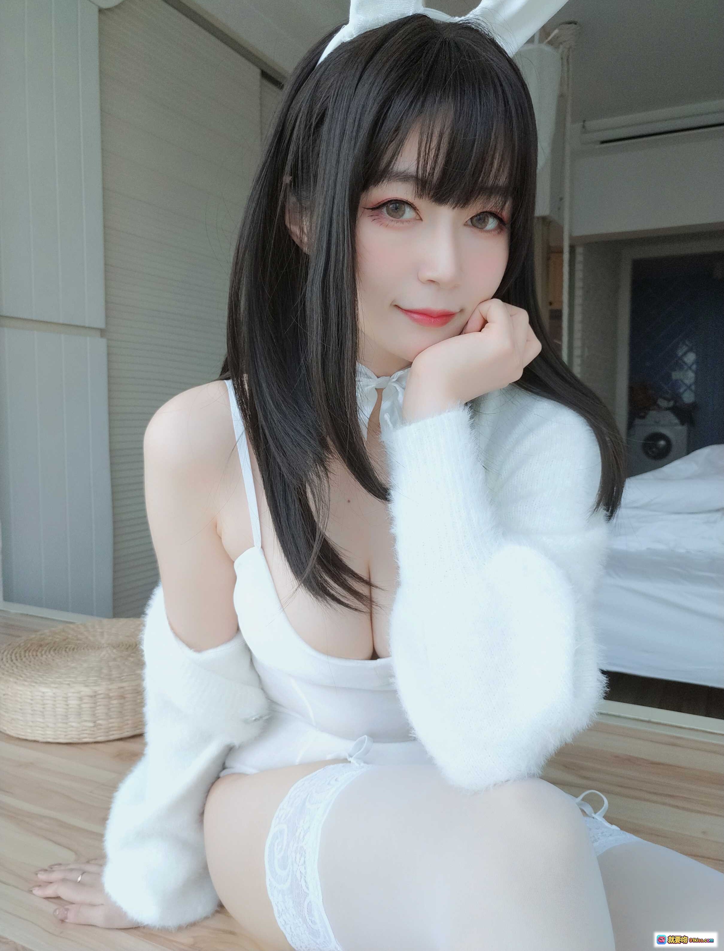 图片[2] - 白银81 NO.056 白丝兔子写真 甜美兔耳少女 白色毛衣搭配性感内衣 纯欲风居家私房照 109P高清图集 - 就要吻