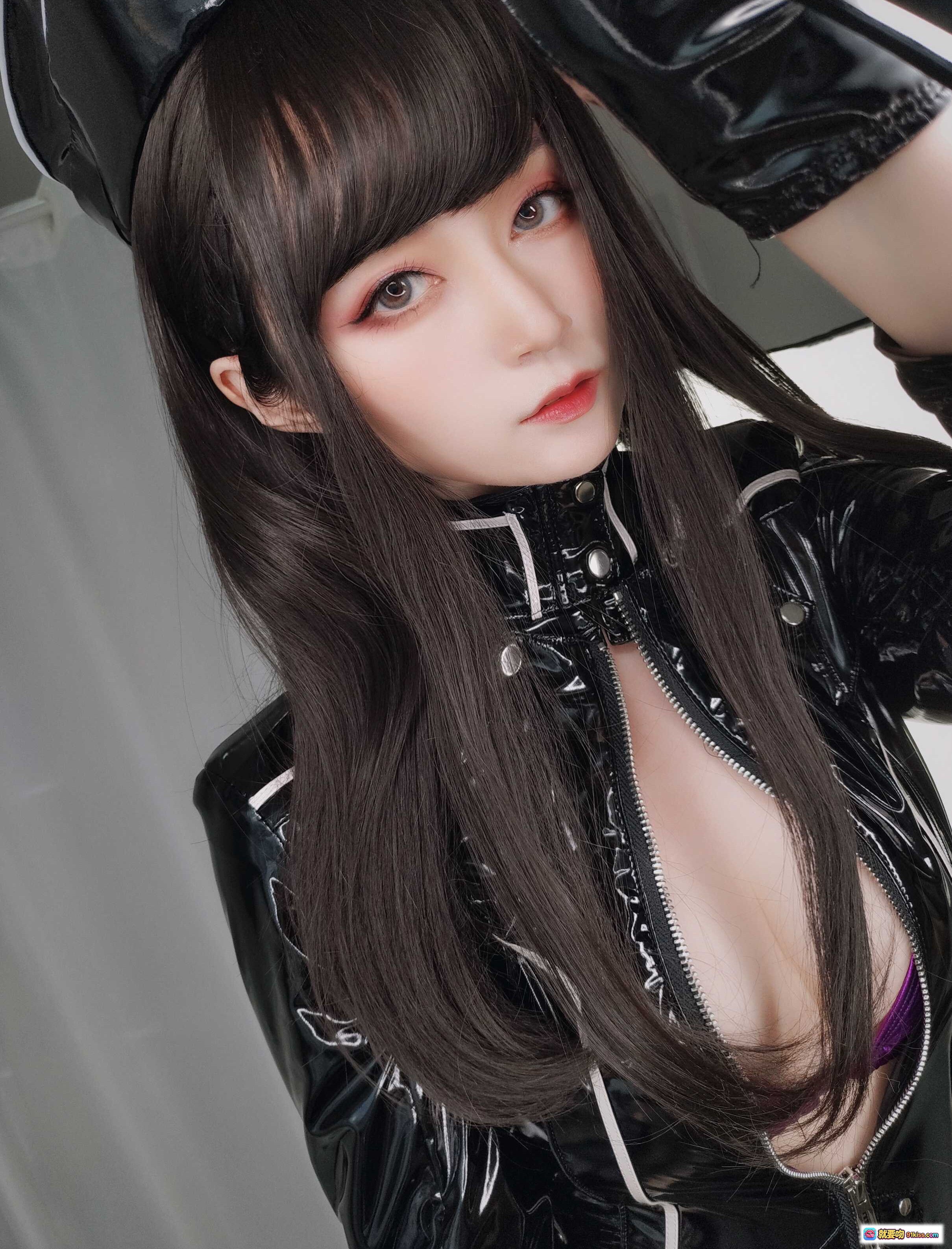 图片[5] - 白银81 NO.048 通讯官 黑色亮面皮衣+透明护目镜+长发猫耳造型 147P高清写真集 - 就要吻