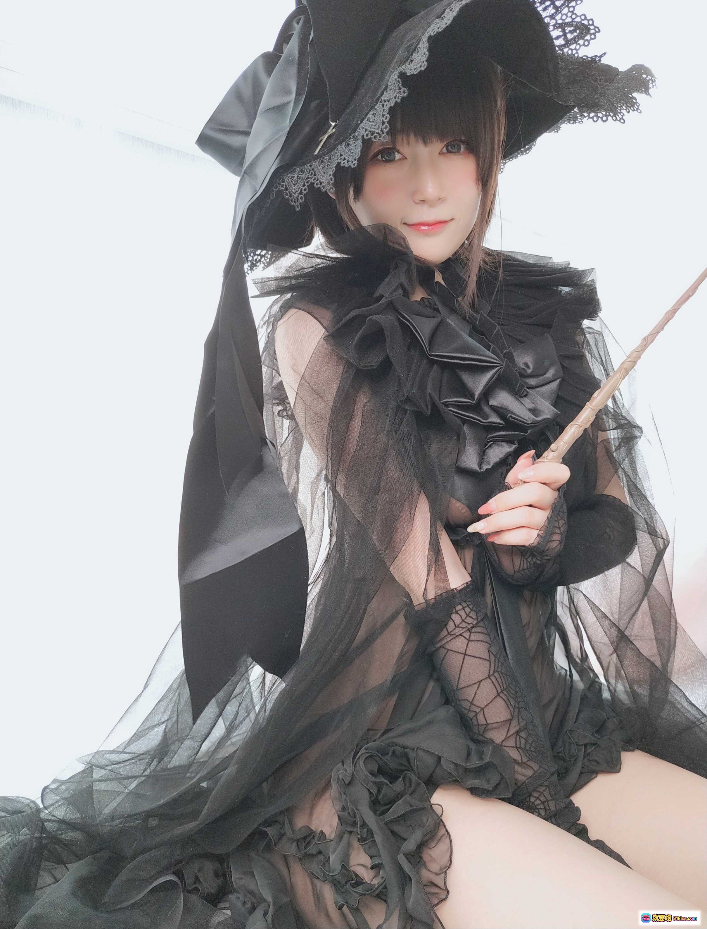 图片[9] - 白银81 NO.051 见习魔女黑蕾丝礼帽洛丽塔写真 126P高清美图 - 就要吻