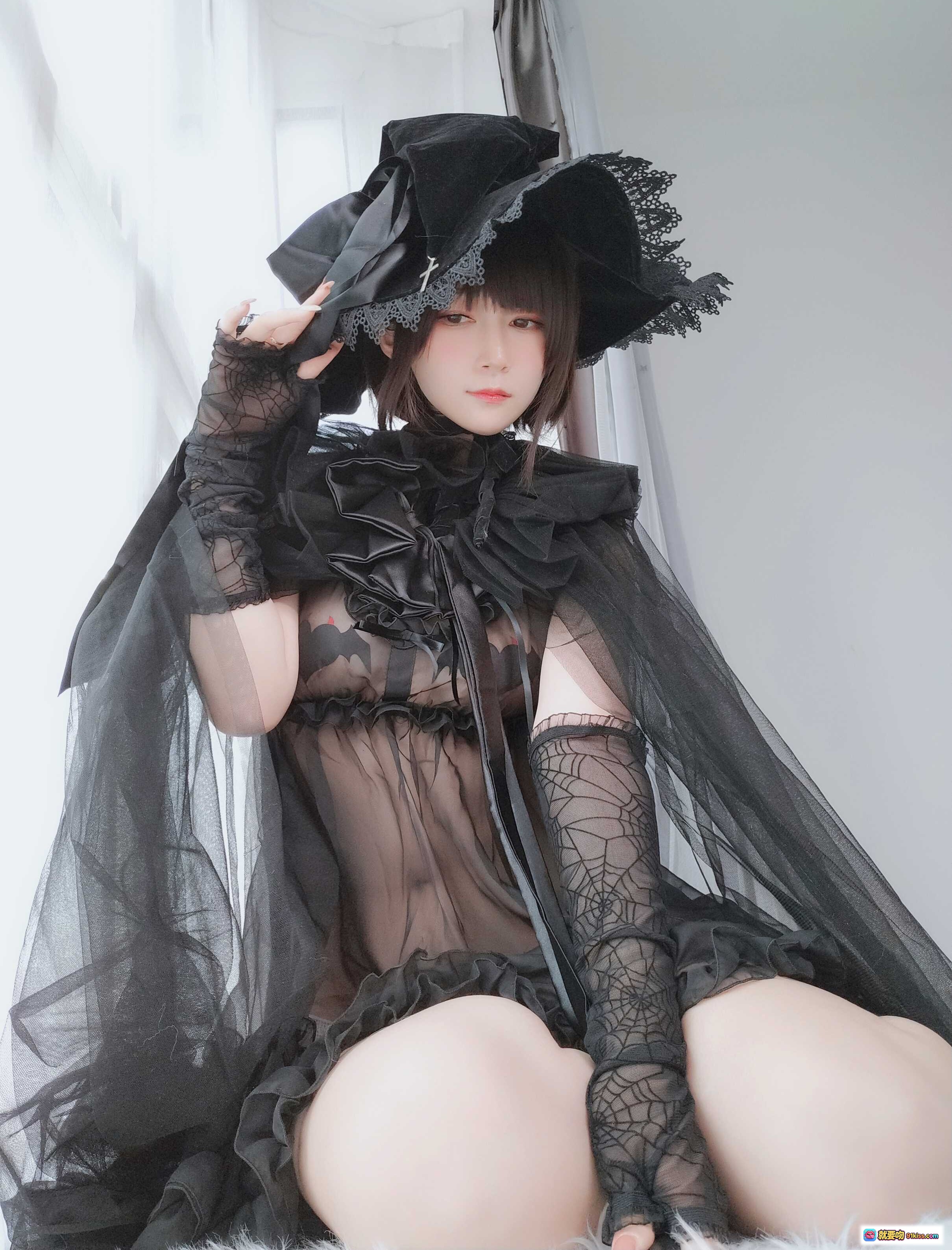 图片[7] - 白银81 NO.051 见习魔女黑蕾丝礼帽洛丽塔写真 126P高清美图 - 就要吻