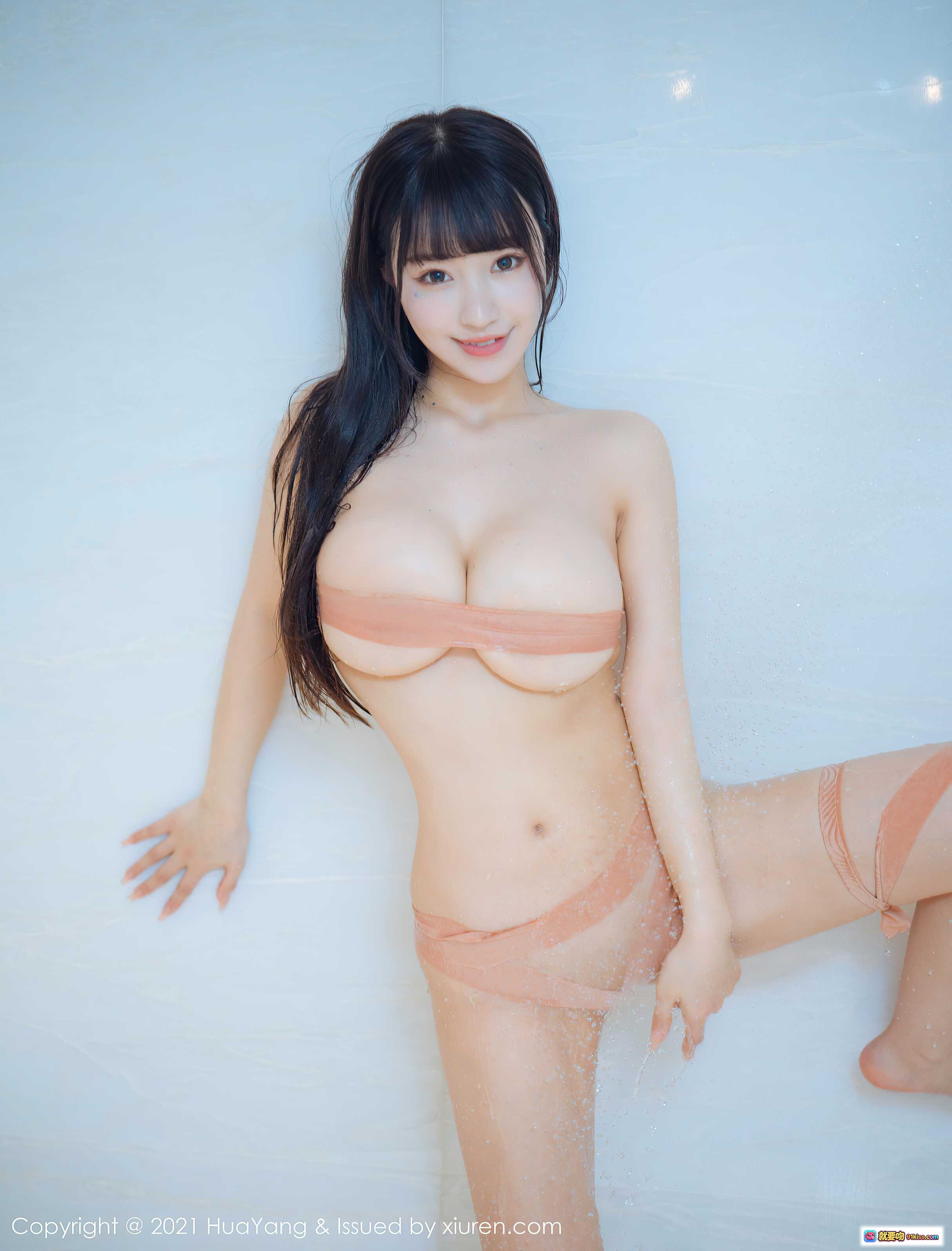 图片[9] - 朱可儿Flower性感写真 | HuaYang花漾2021.06.11 Vol.413 | 粉色内衣床上私房照 | 49图+1P高清美图 - 就要吻