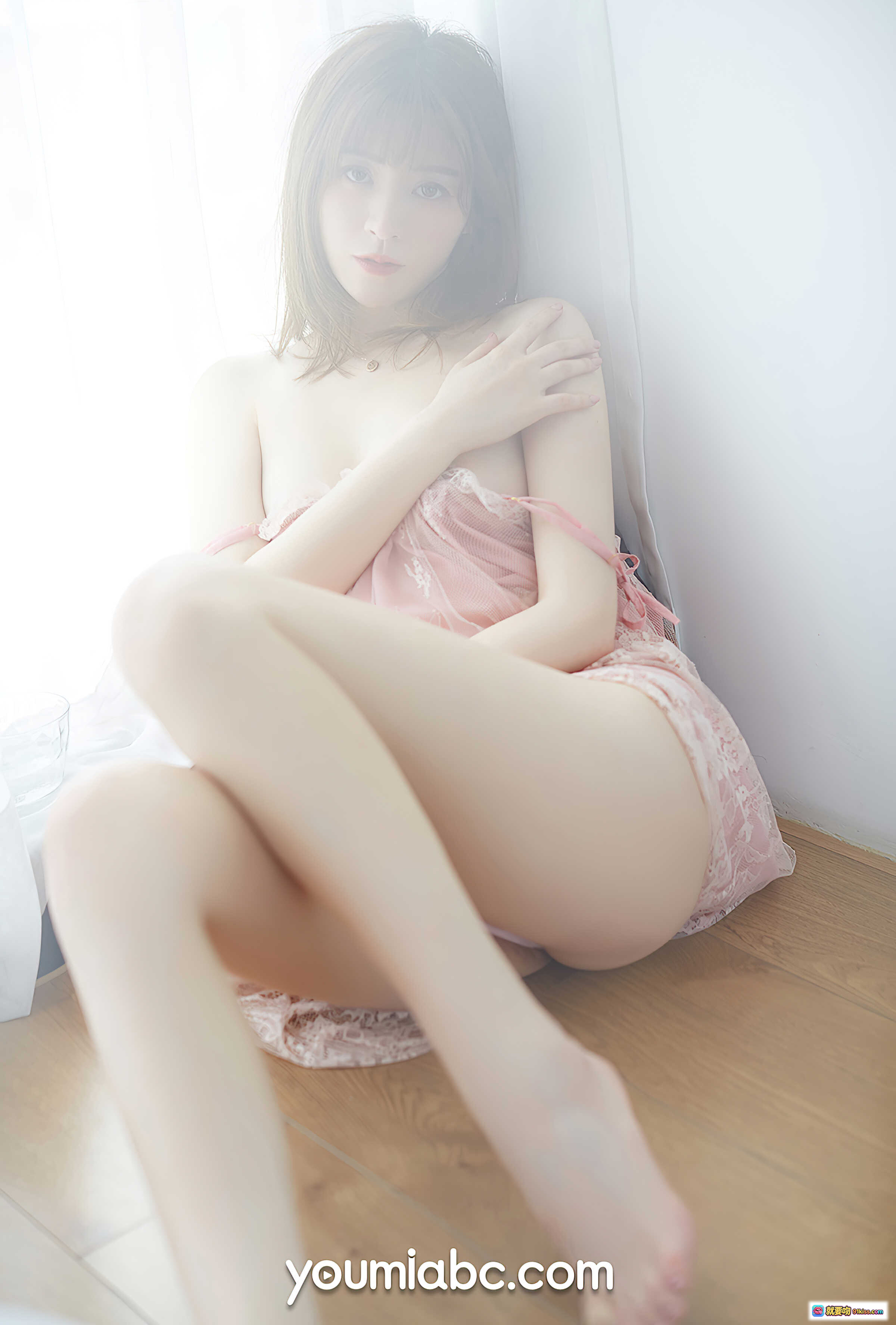 图片[4] - YouMi尤蜜2020.11.06潋滟芳华YOYO优优粉色蕾丝内衣写真 67P高清私房美腿少女坐姿窗边柔光摄影 - 就要吻