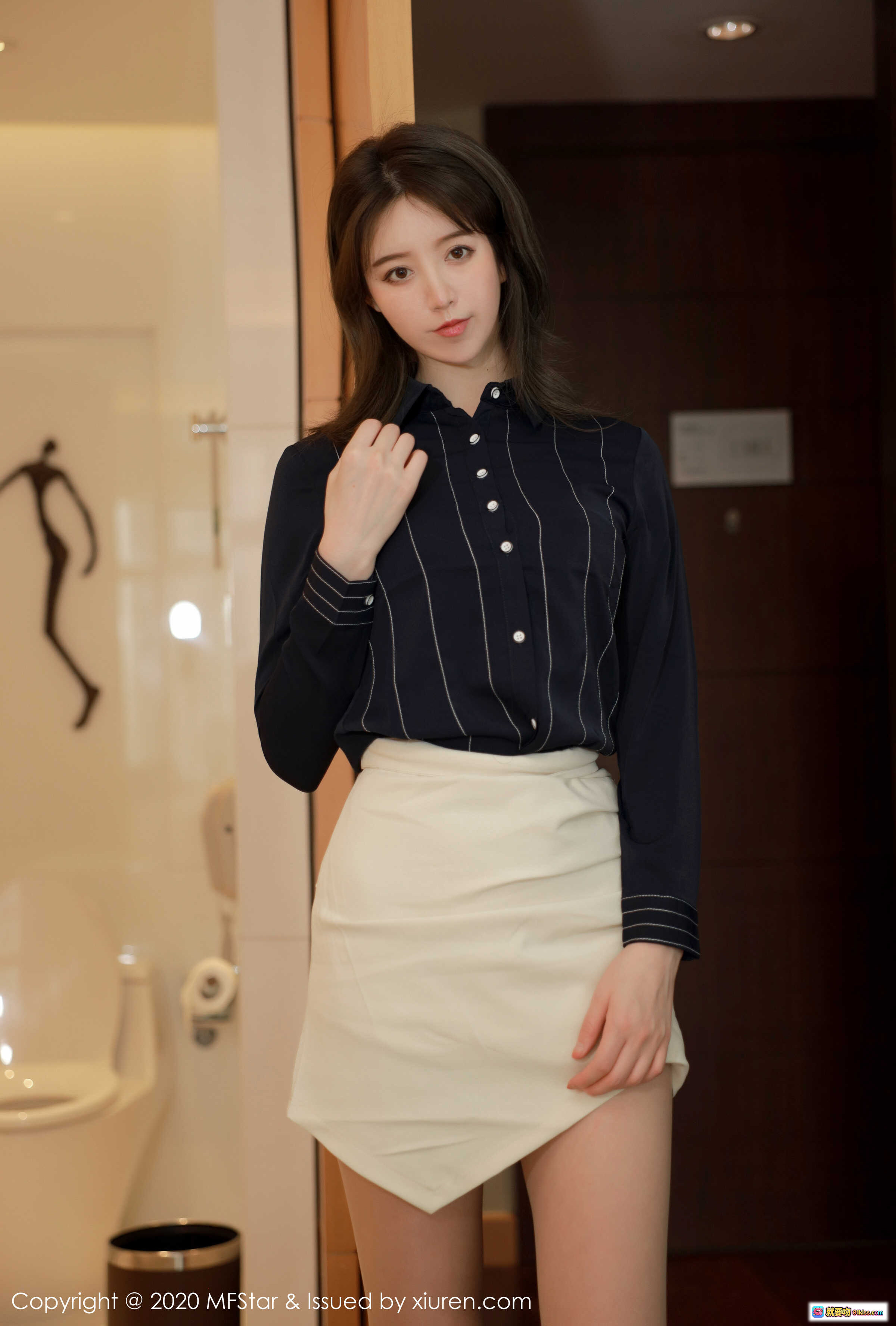 图片[9] - MFStar模范学院yoo优优2020.05.20 Vol.333 黑西装口罩少女室内写真60P高清图集 - 就要吻