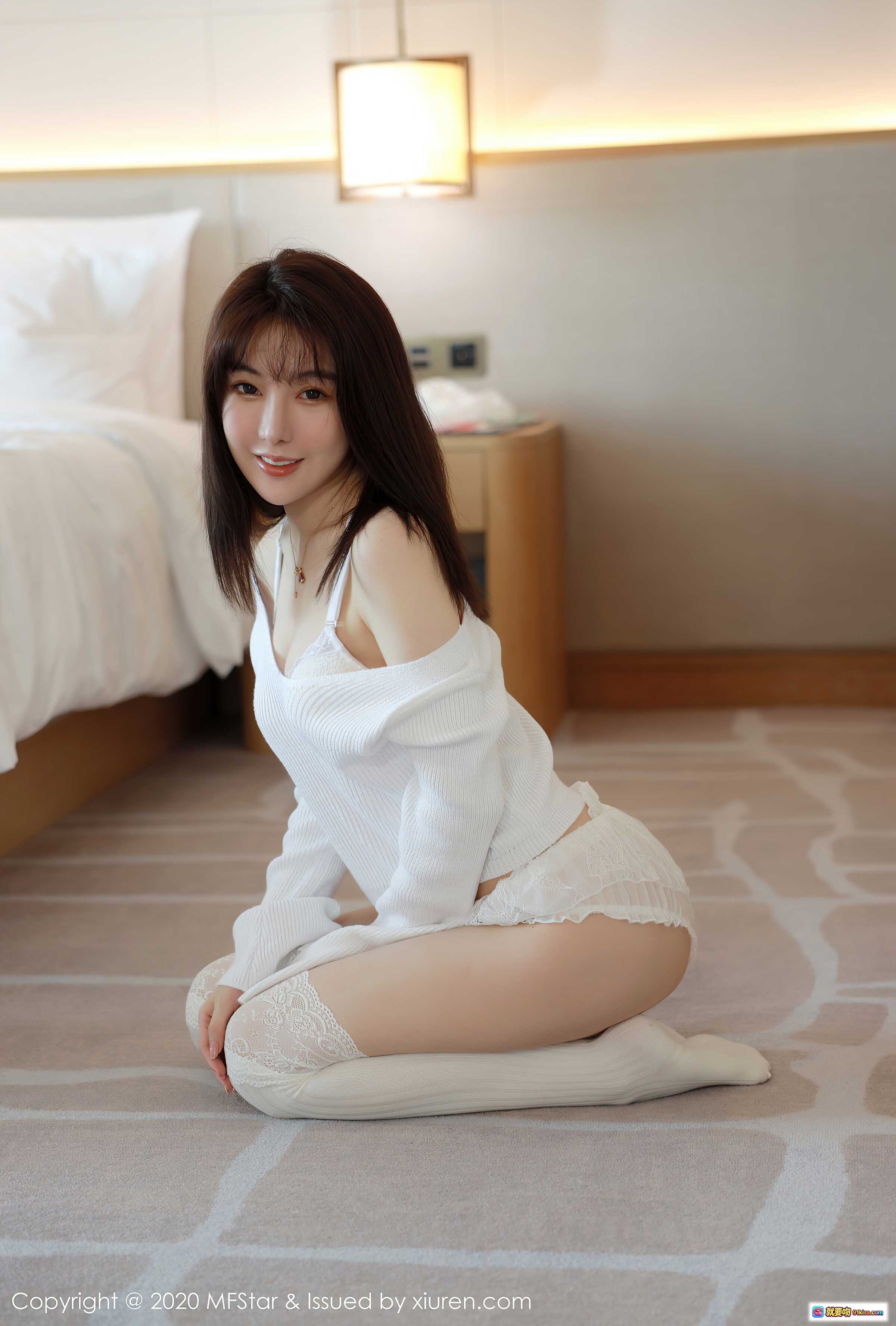 图片[6] - 薛琪琪Sandy白色蕾丝长袜性感写真 | MFStar模范学院Vol.393 2020.09.25 77张高清图集 - 就要吻