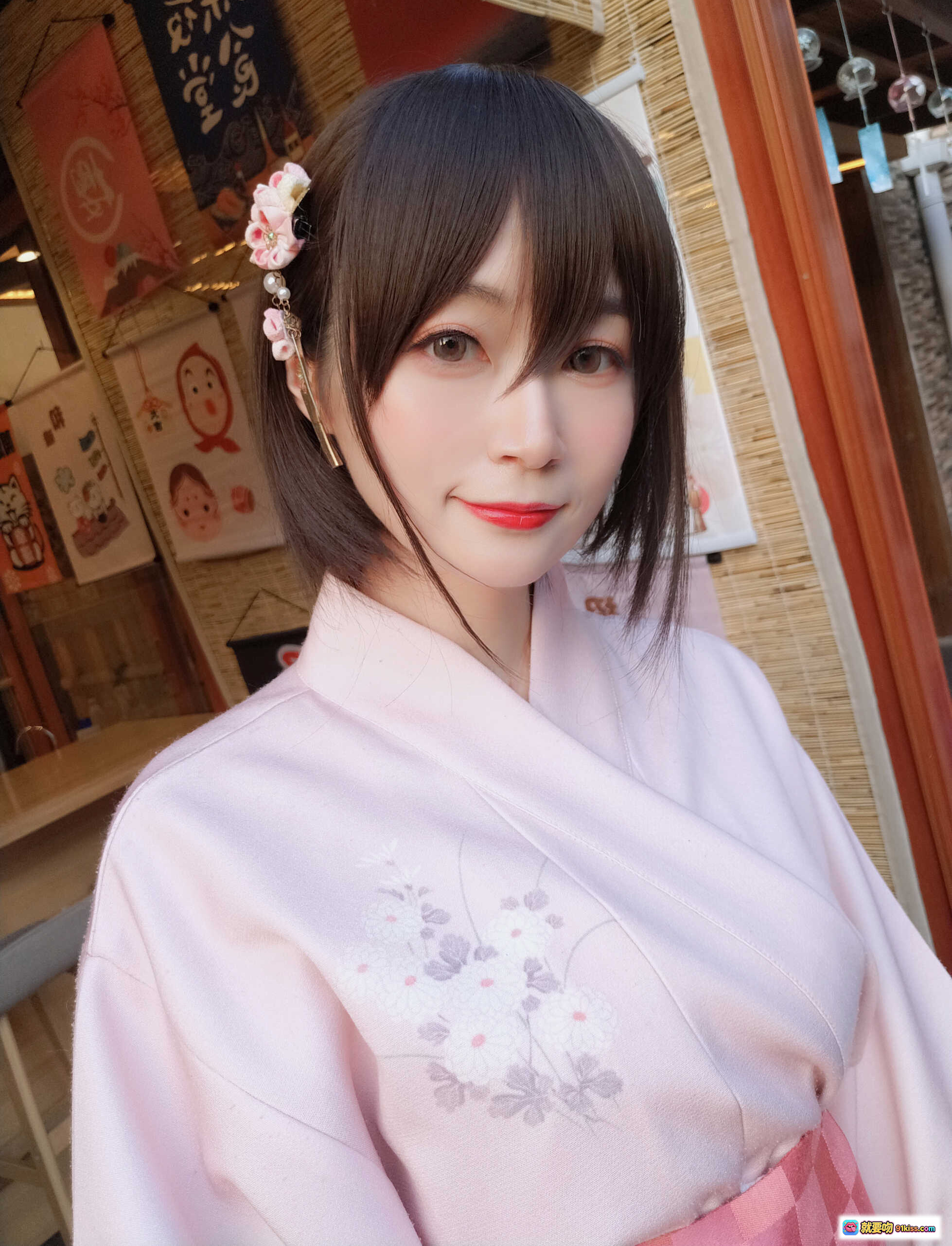 图片[6] - 白银81 NO.001 和服温泉写真 40P高清美图 蓝色浴巾少女手持棒棒糖 甜美性感私房照 - 就要吻