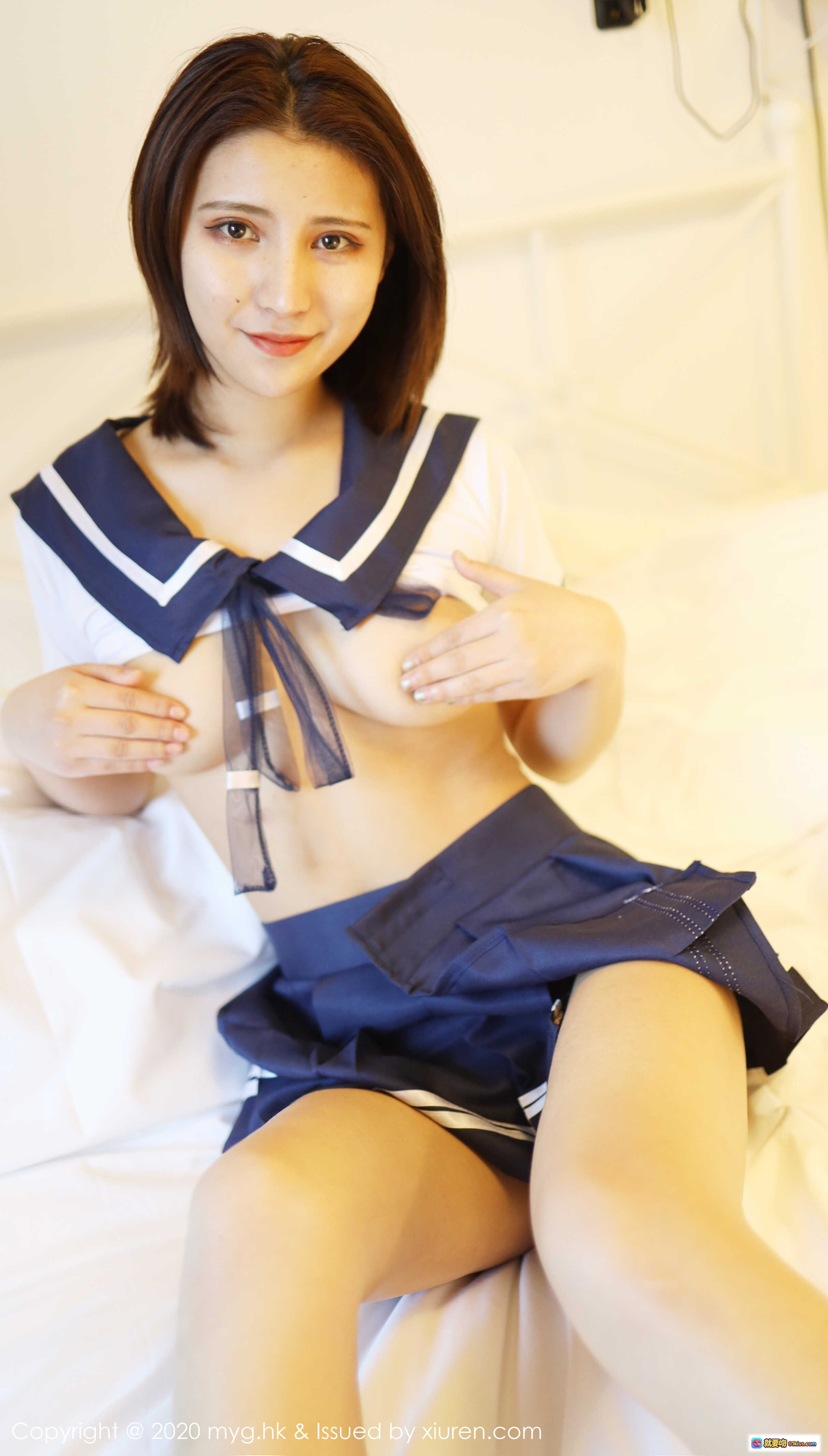 图片[10] - MyGirl美媛馆VOL.442久久Aimee性感写真 2020.05.12 67P高清私房美图 白色内衣红格短裙卧室诱惑摆拍 - 就要吻