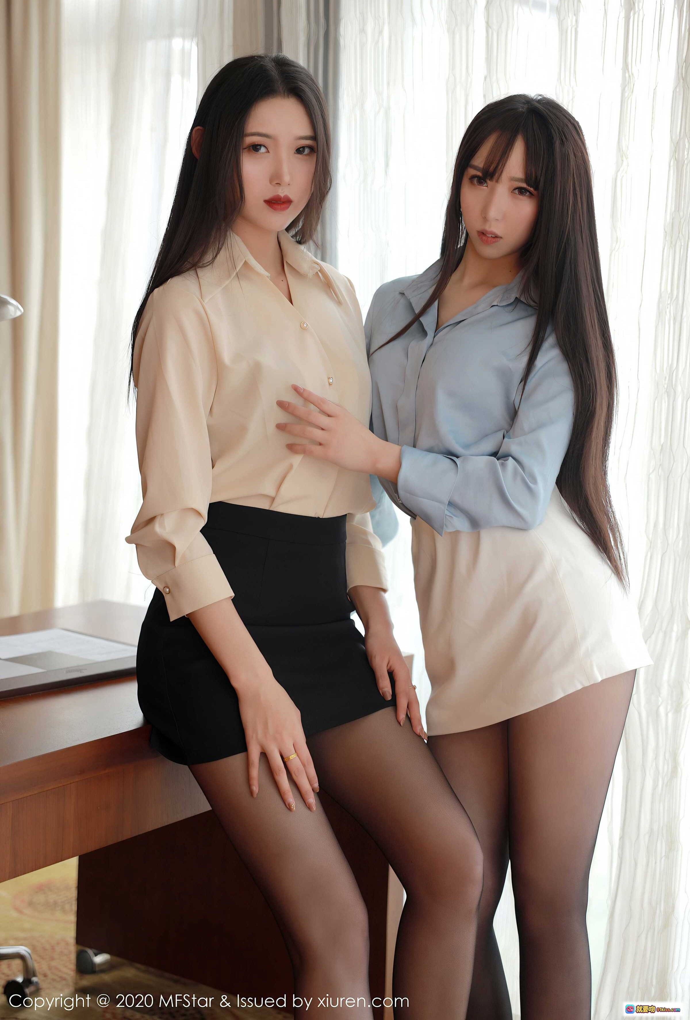 图片[9] - MFStar模范学院2020.07.16 Vol.348双模合集 黑丝高跟职场风室内写真 优雅性感美腿特辑 - 就要吻