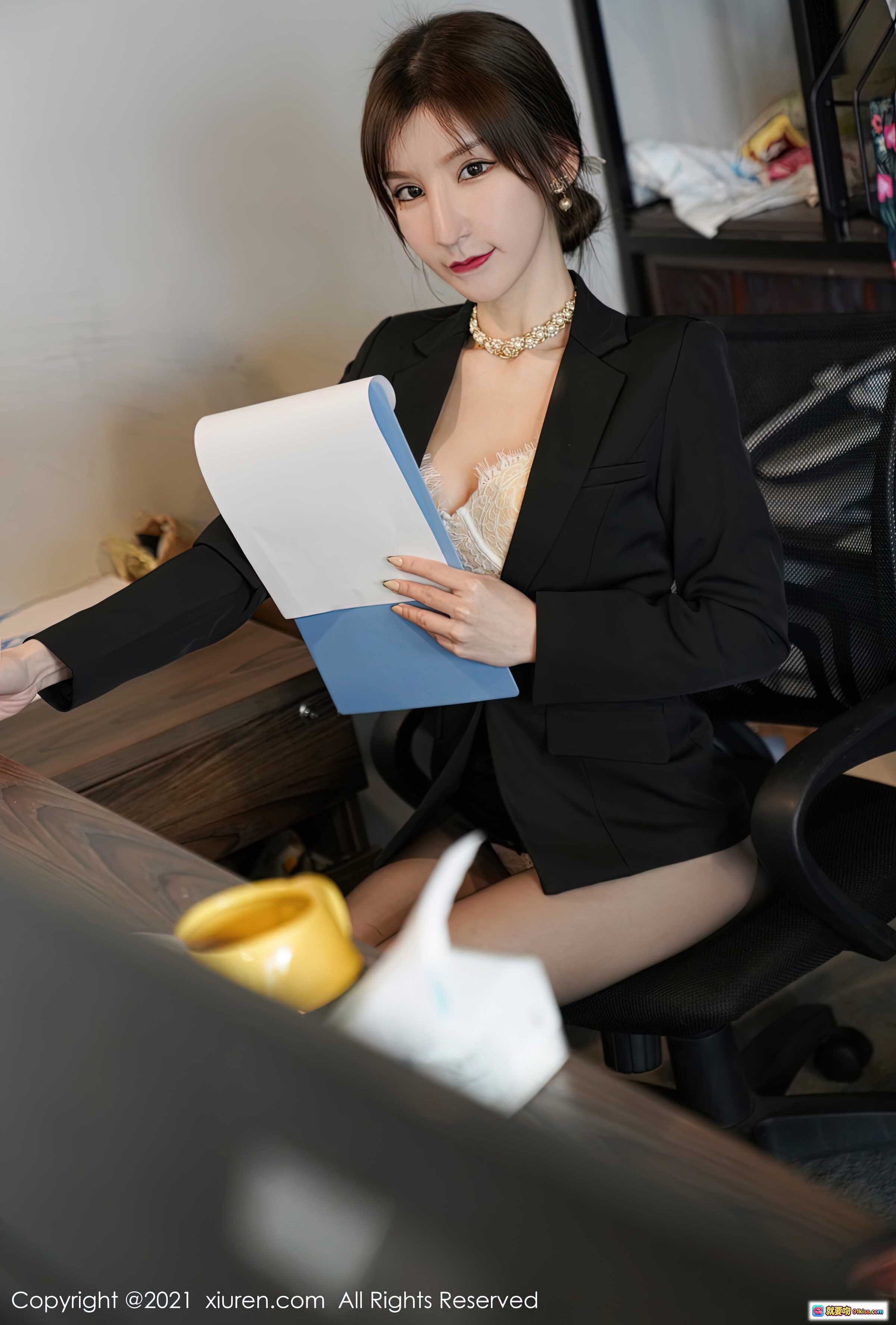 图片[7] - 周于希Sandy职场OL黑丝美腿高跟鞋写真 – XiuRen秀人网No.3504性感优雅办公风私房照 - 就要吻