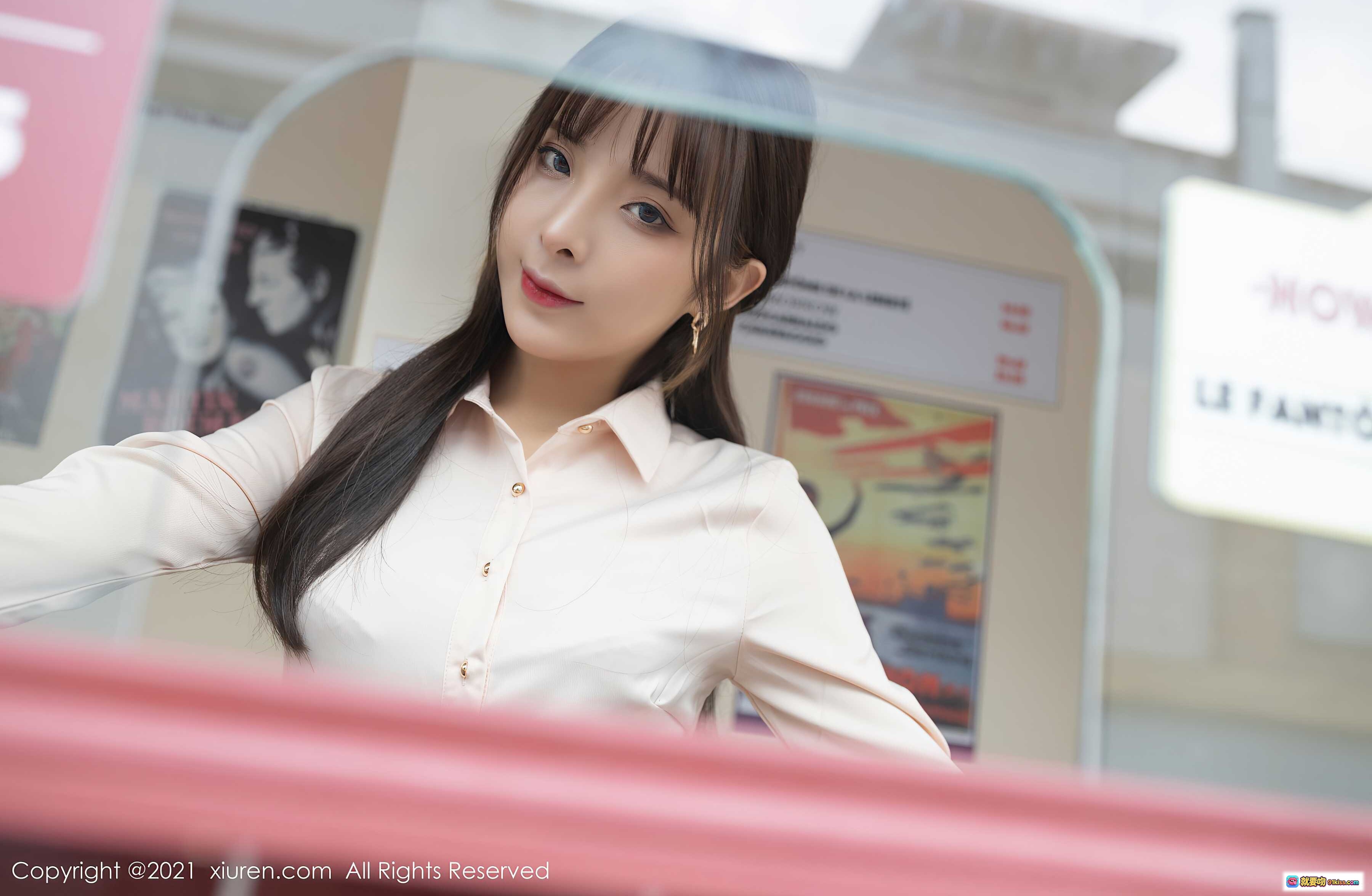 图片[2] - 陈小喵职场OL风写真｜粉色衬衫黑短裙丝袜美腿｜XiuRen秀人网2021.05.24 No.3453 - 就要吻