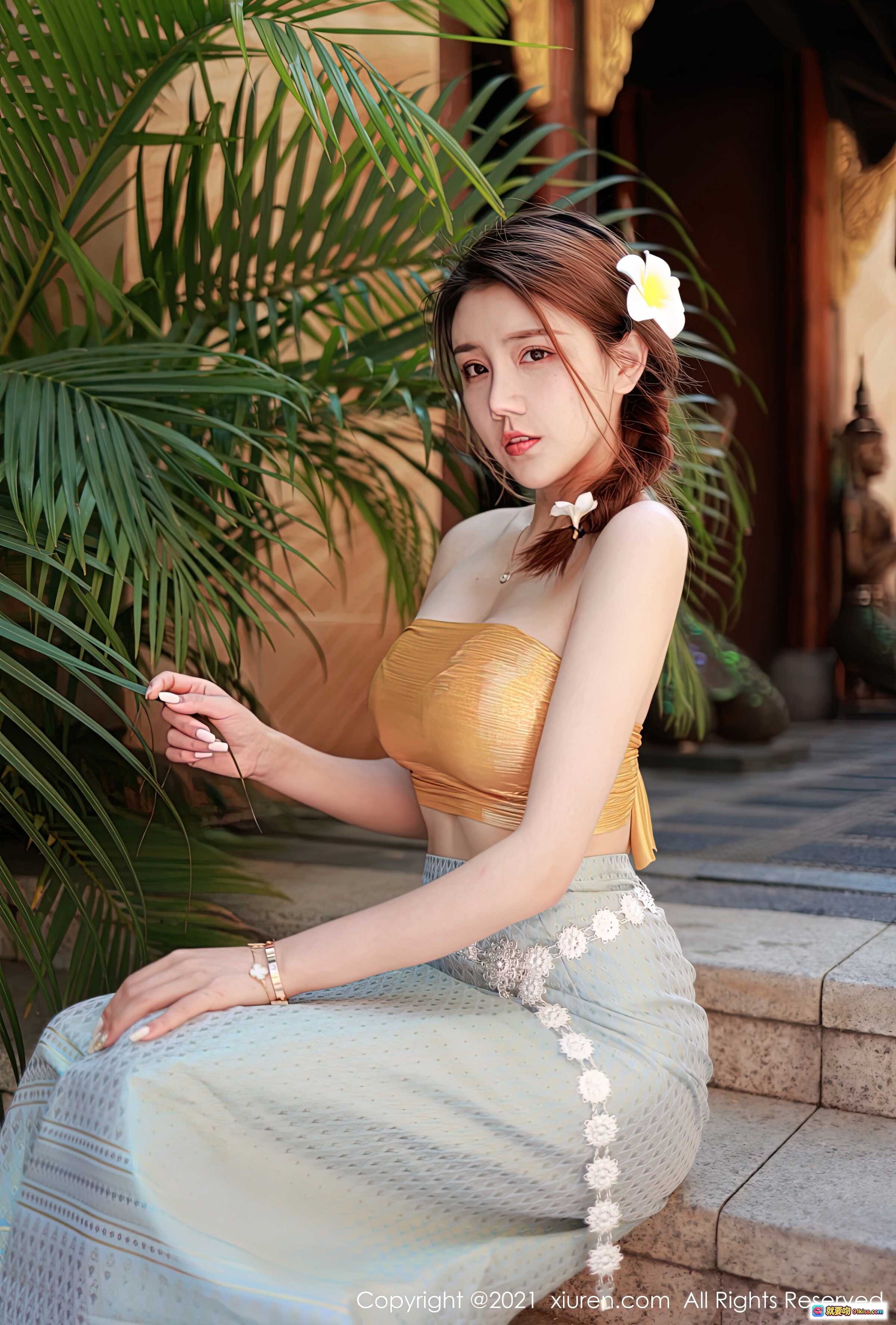 图片[7] - 泳池双姝比基尼水枪嬉戏｜热带度假风｜清新甜美少女｜XiuRen秀人网2021精选写真 - 就要吻