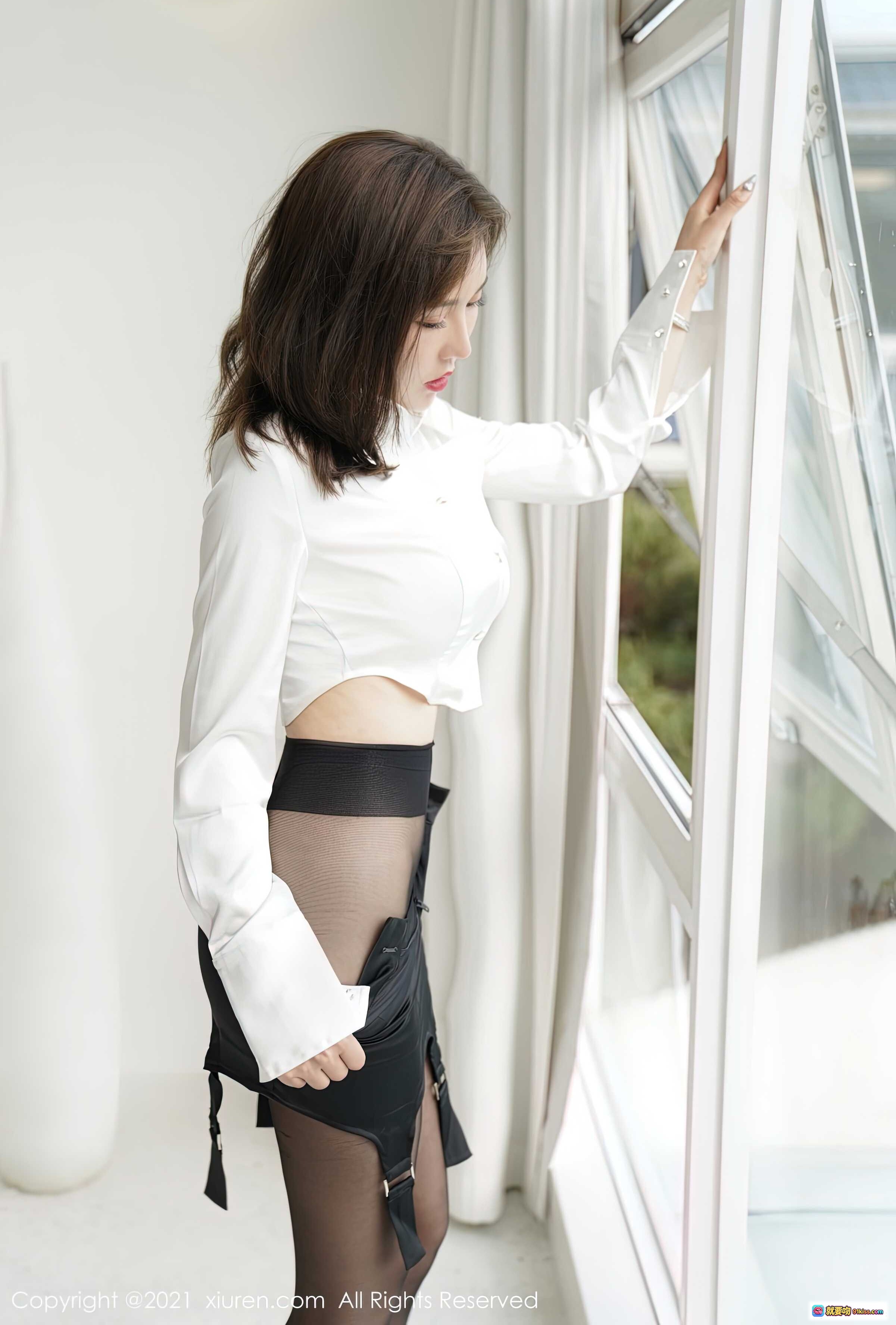 图片[7] - 萌汉药baby白衬衫黑短裙性感写真 | XiuRen秀人网No.3591 2021.06.28 高清私房美图 - 就要吻