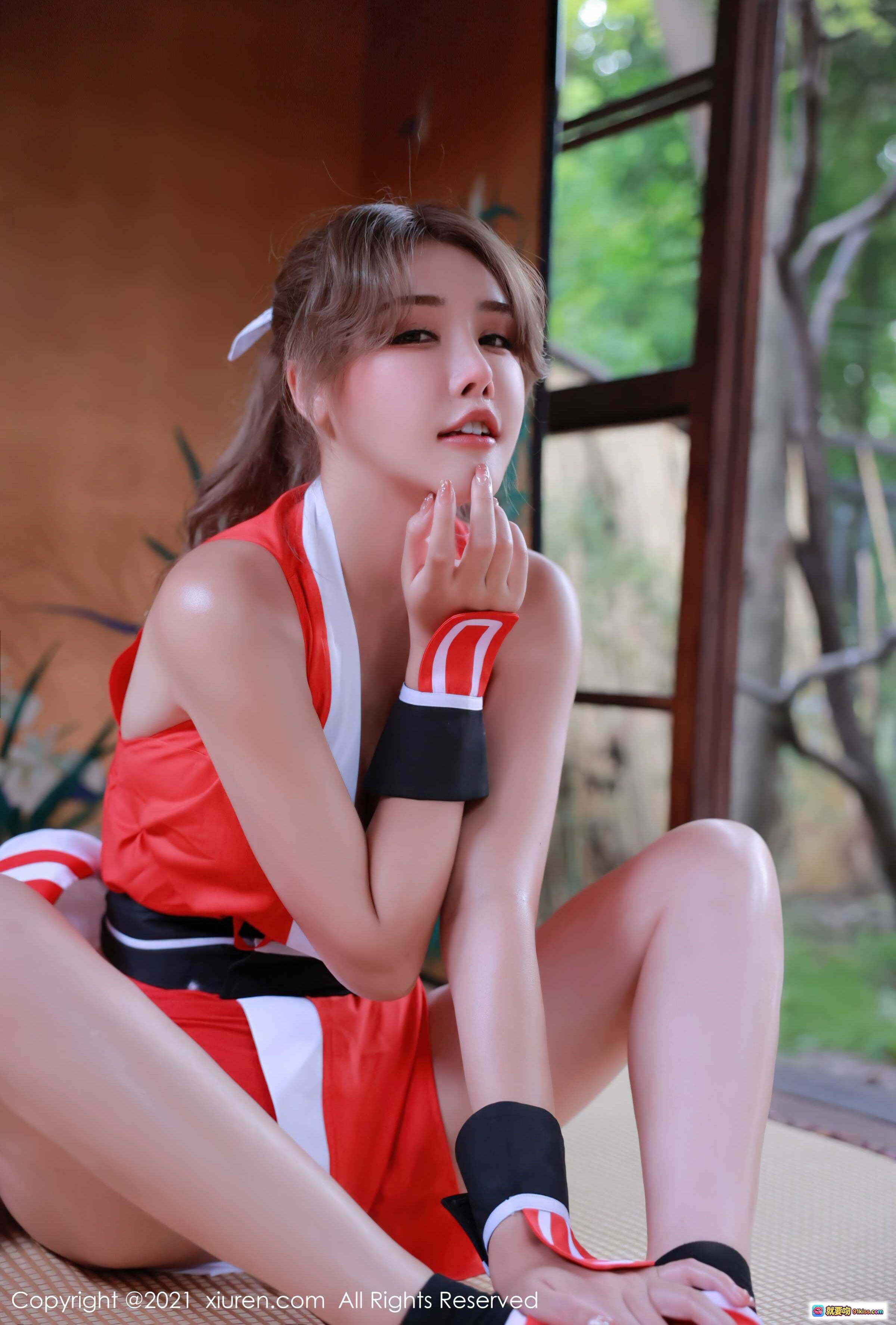 图片[7] - 肉晴MINI红白和风cosplay写真 | XiuRen秀人网2021.07.28 No.3724 | 日式榻榻米场景 | 美腿长袜造型 | 57图高清图集 - 就要吻