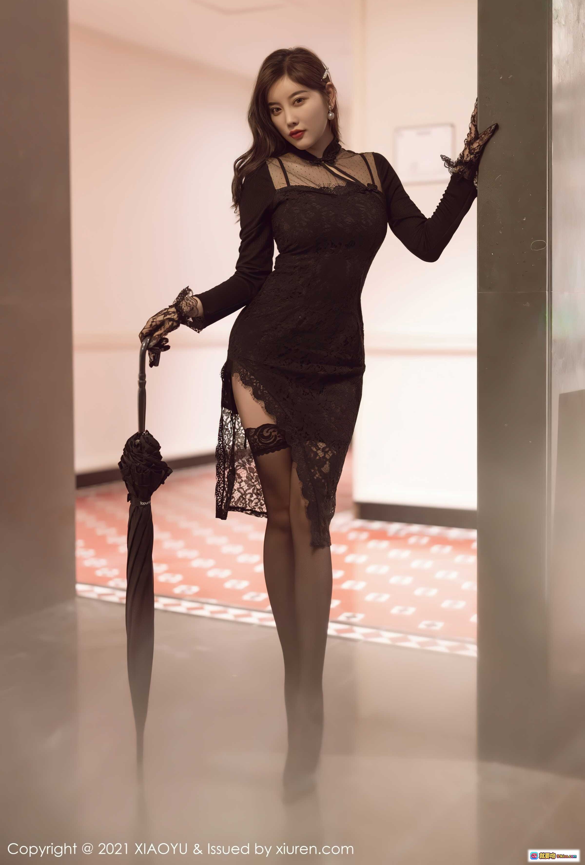 图片[6] - 杨晨晨Yome黑丝蕾丝长裙写真 | XIAOYU Vol.612 2021.09.10 优雅性感私房照 - 就要吻
