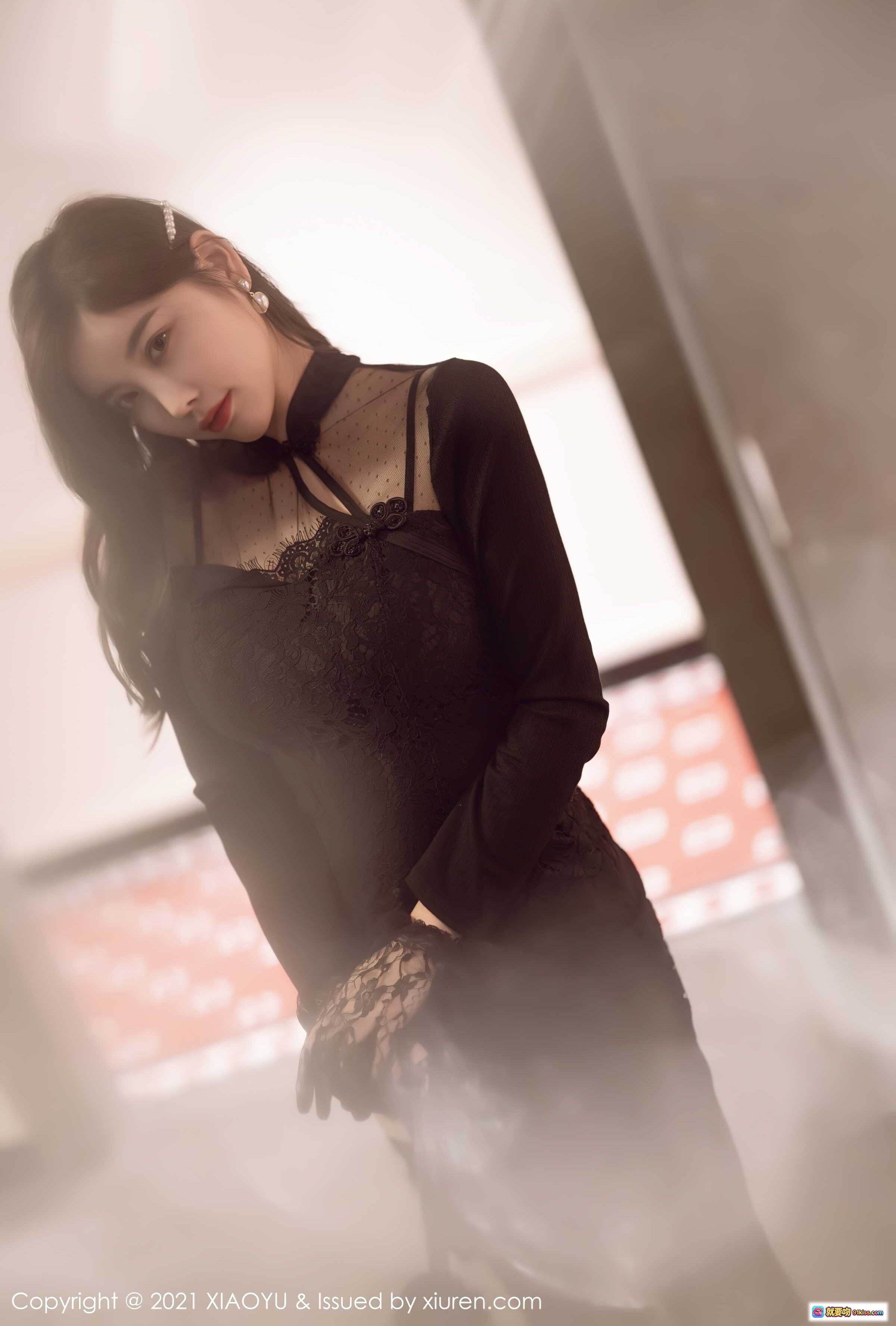 图片[9] - 杨晨晨Yome黑丝蕾丝长裙写真 | XIAOYU Vol.612 2021.09.10 优雅性感私房照 - 就要吻