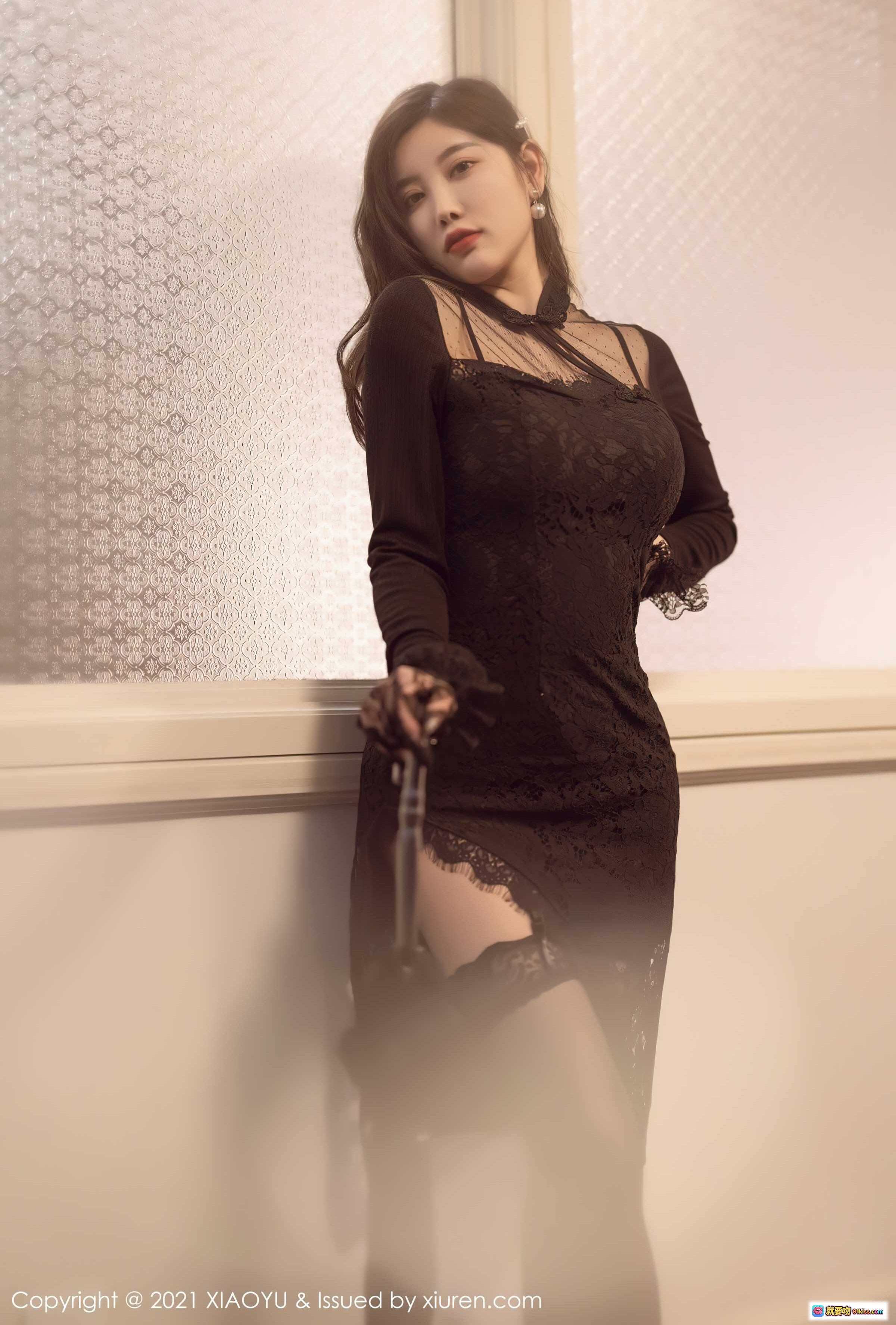 图片[10] - 杨晨晨Yome黑丝蕾丝长裙写真 | XIAOYU Vol.612 2021.09.10 优雅性感私房照 - 就要吻