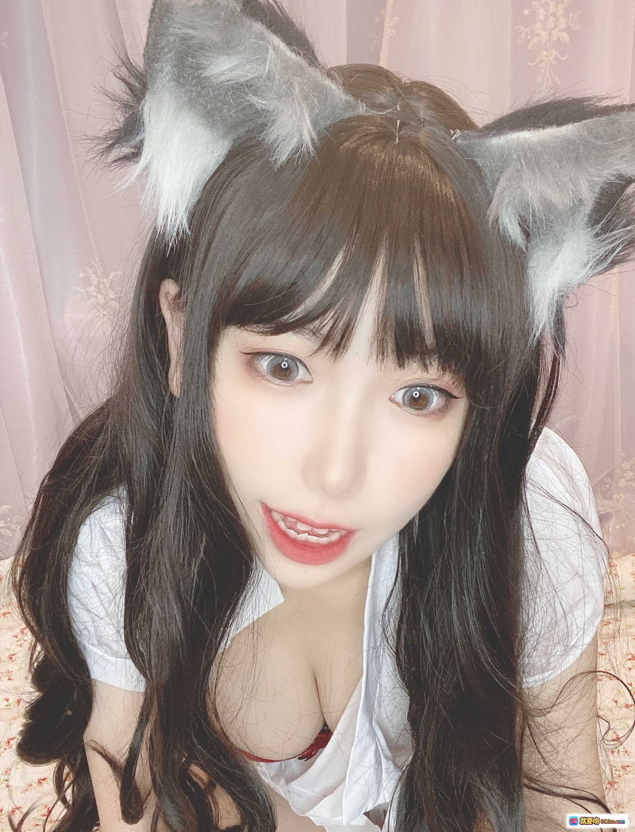 图片[2] - 芋圆侑子NO.021兽娘风俗店写真集 红色蕾丝内衣性感私房照 94P高清图集 - 就要吻