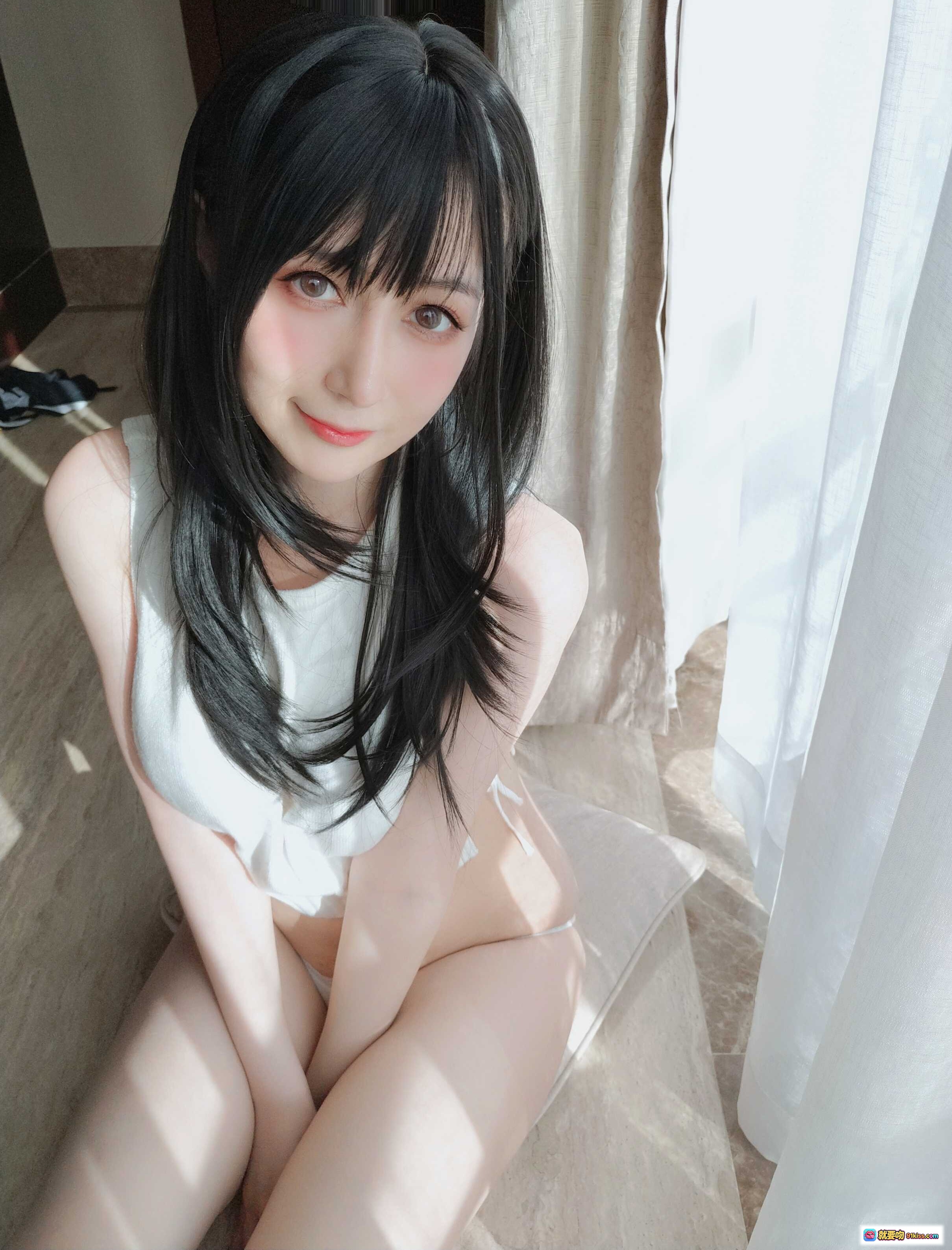 图片[5] - 白银81 NO.084 诱人的白色毛衣写真 49P高清美图 黑发少女窗边温柔姿态 - 就要吻