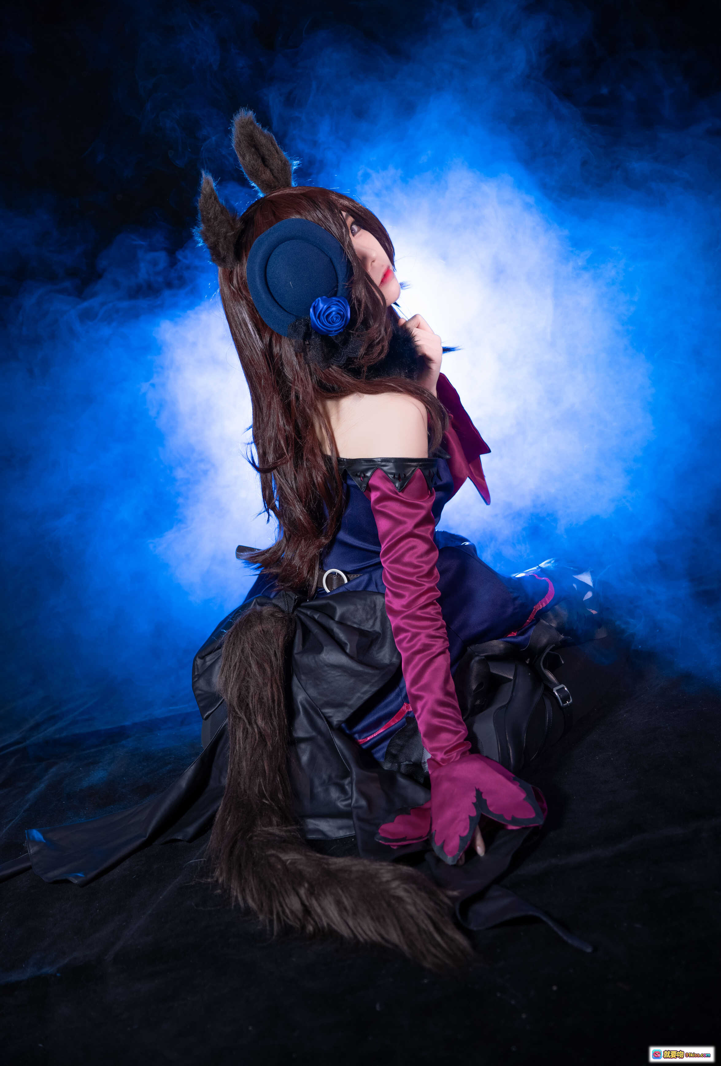 图片[10] - 赛马娘米浴cosplay紫白水手服兔耳造型户外写真美图集锦 - 就要吻