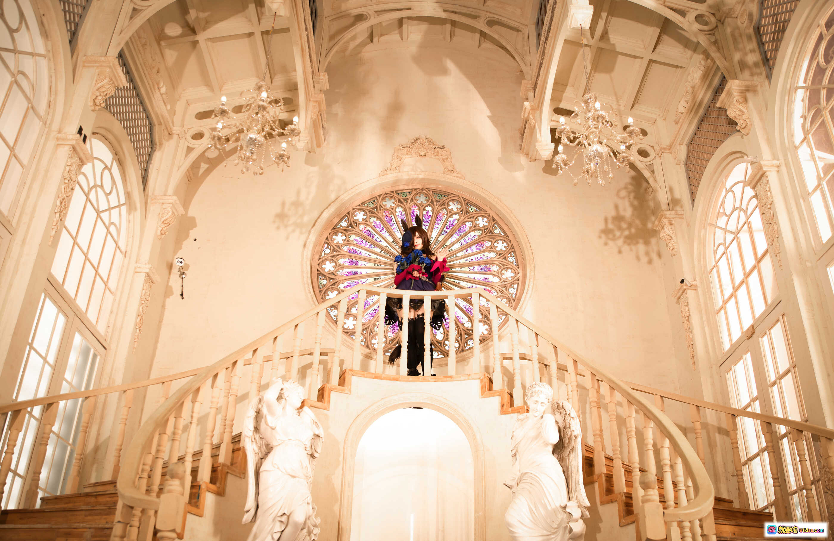 图片[7] - 赛马娘米浴cosplay紫白水手服兔耳造型户外写真美图集锦 - 就要吻