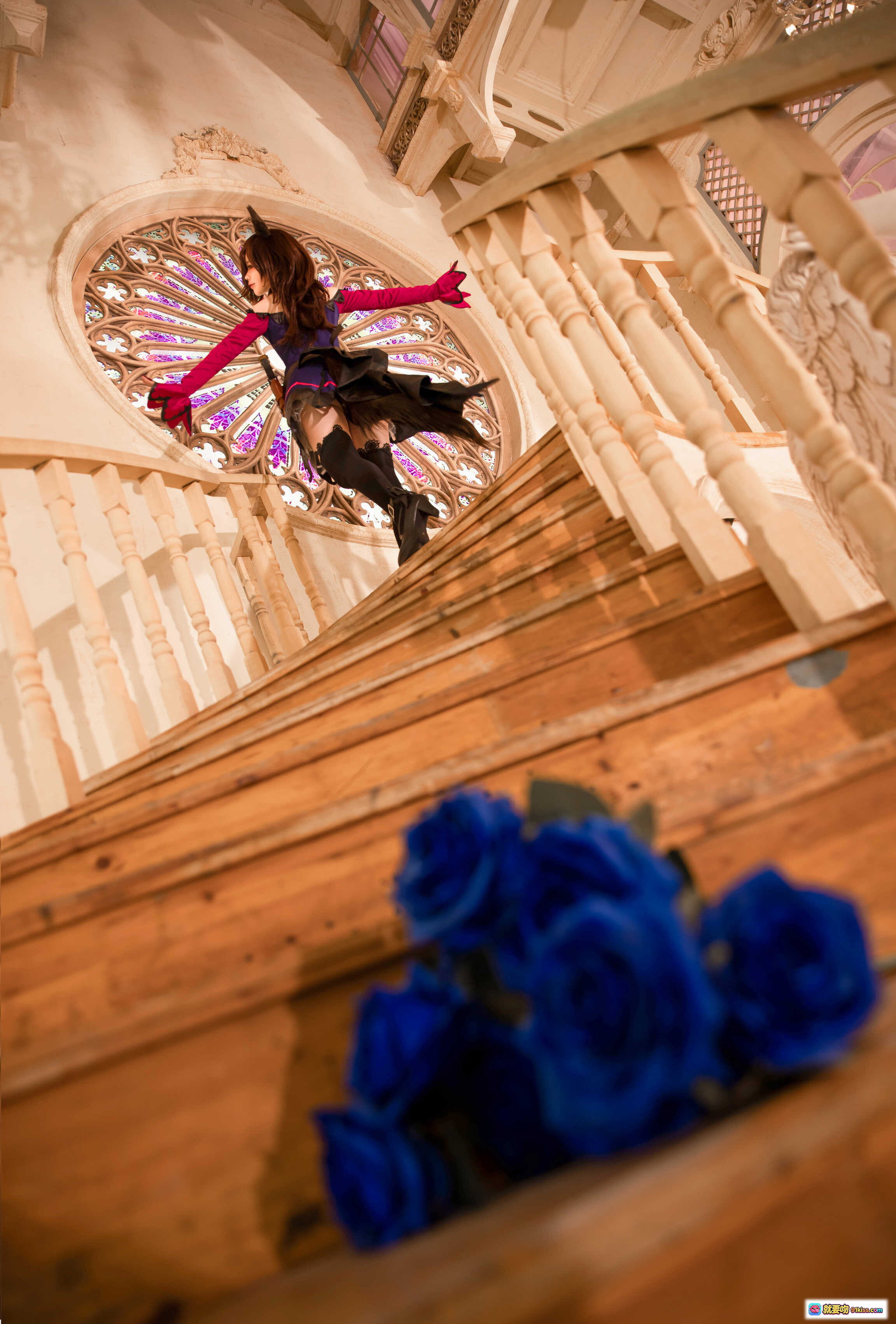 图片[8] - 赛马娘米浴cosplay紫白水手服兔耳造型户外写真美图集锦 - 就要吻