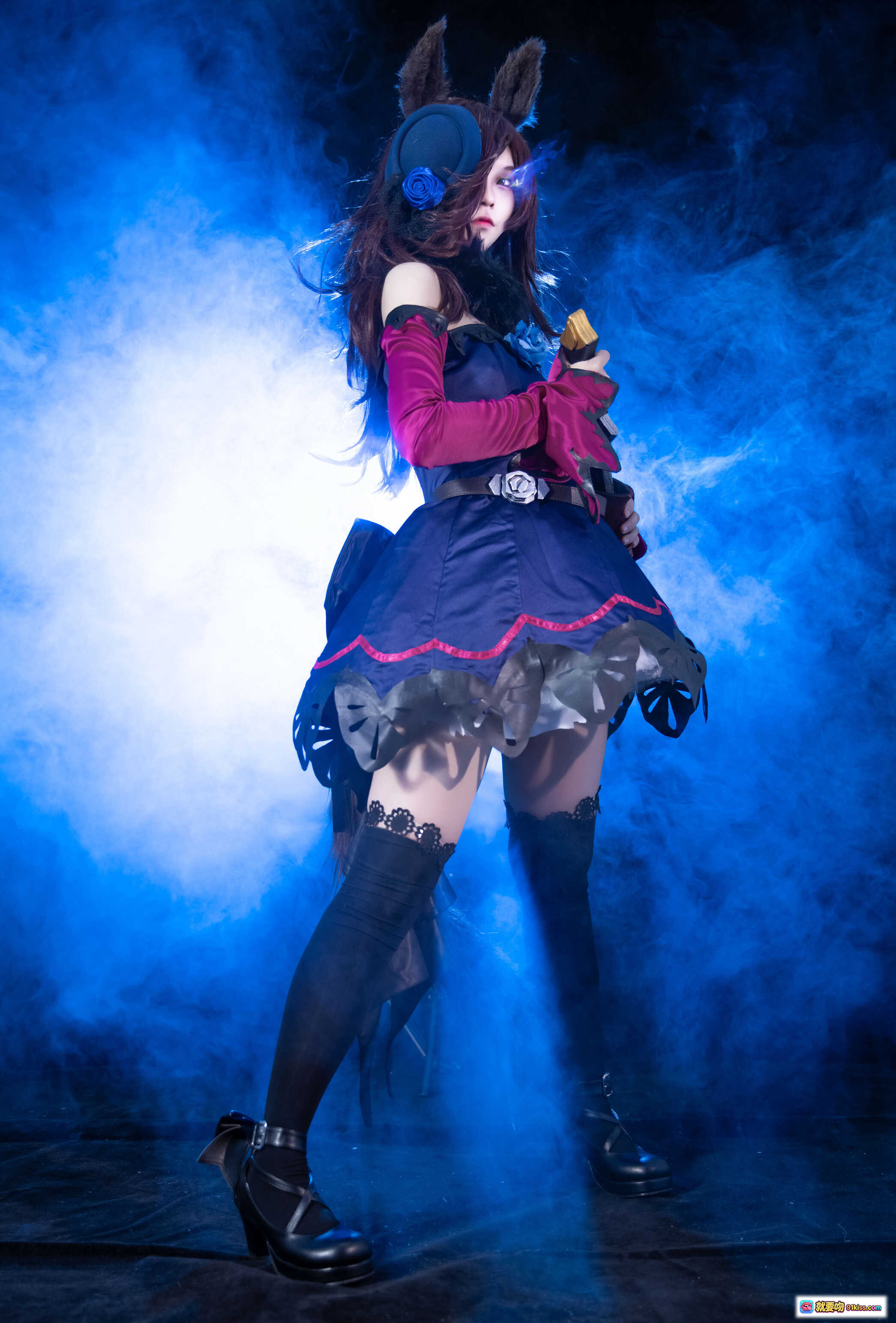 图片[5] - 赛马娘米浴cosplay紫白水手服兔耳造型户外写真美图集锦 - 就要吻