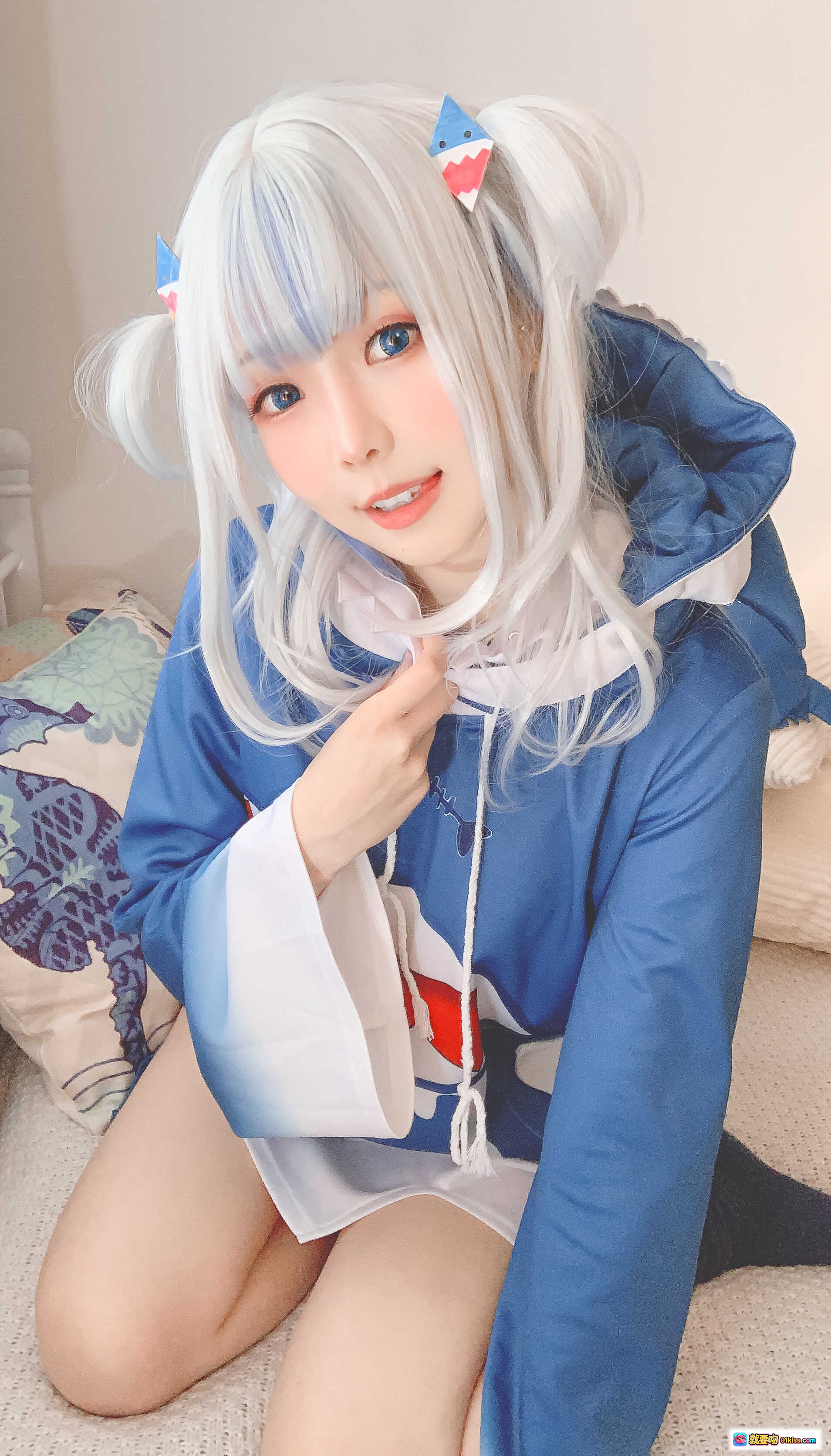 图片[9] - ElyEE子NO.070噶呜·古拉小鲨鲨cosplay蓝发少女抱鲨鱼玩偶萌系写真44P高清图集 - 就要吻