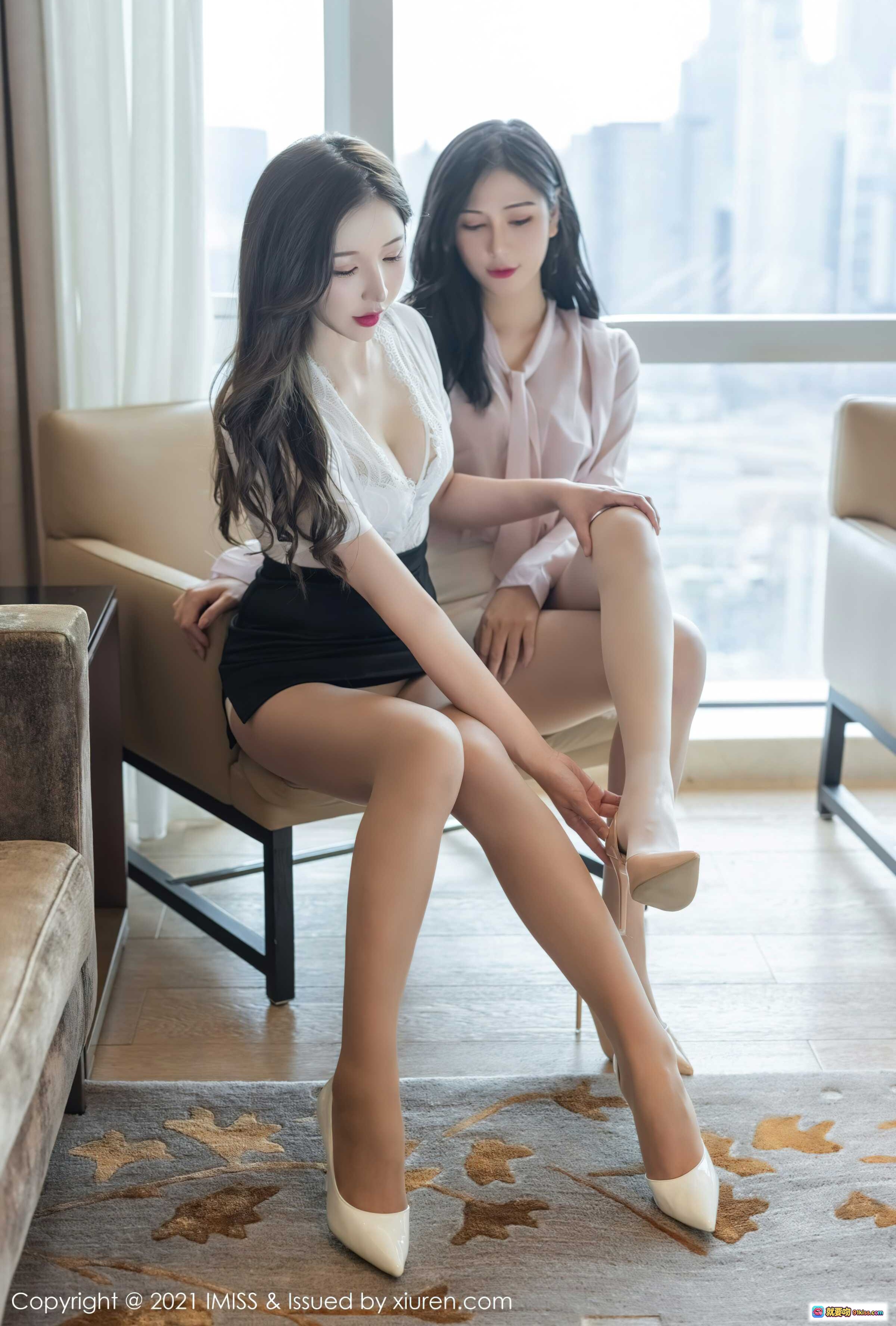 图片[6] - IMiss 2021.08.19 Vol.625 Lavinia肉肉 白色透视衬衫+黑色短裙+丝袜美腿+高跟鞋 办公室优雅写真 70P高清图集 - 就要吻