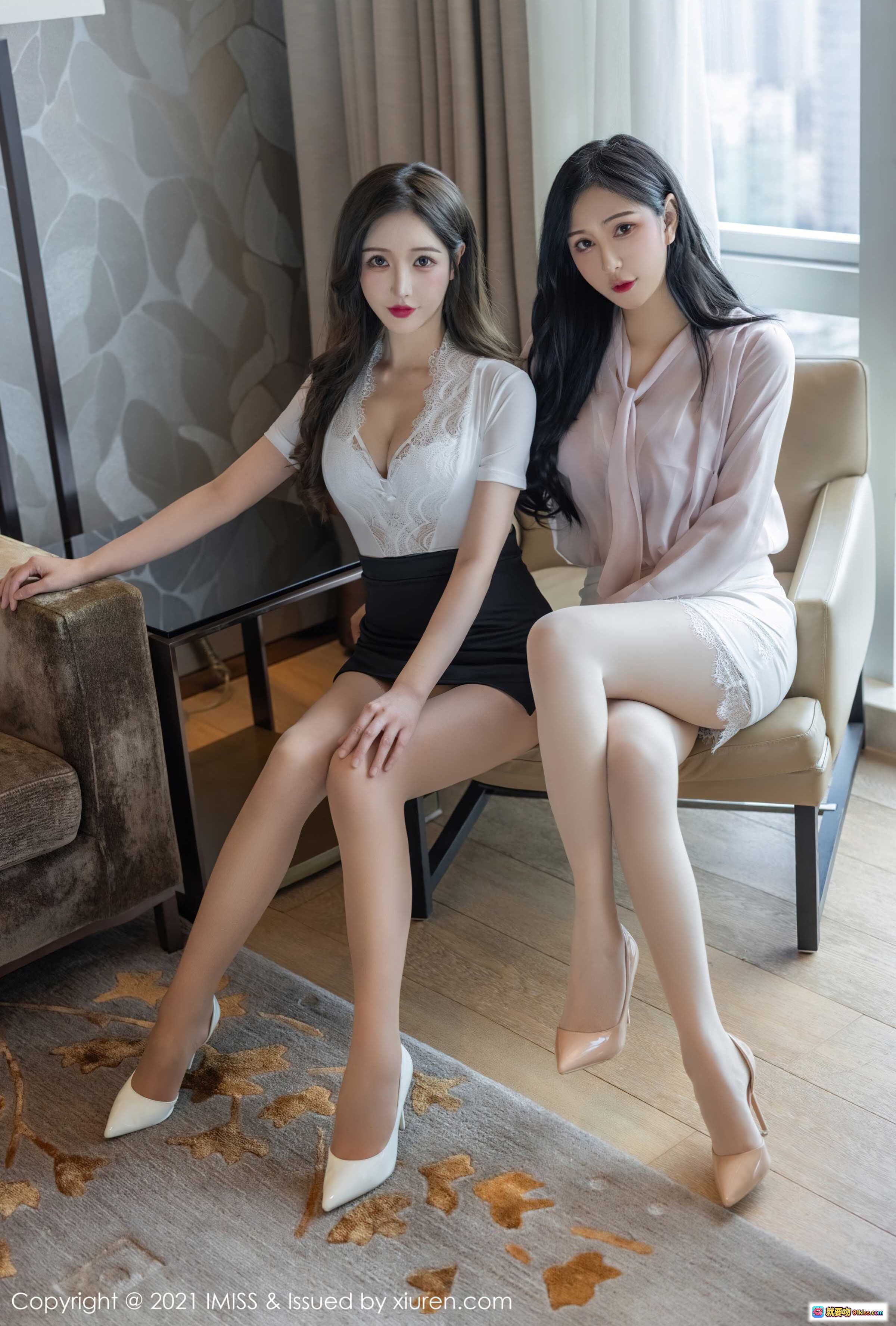 图片[5] - IMiss 2021.08.19 Vol.625 Lavinia肉肉 白色透视衬衫+黑色短裙+丝袜美腿+高跟鞋 办公室优雅写真 70P高清图集 - 就要吻