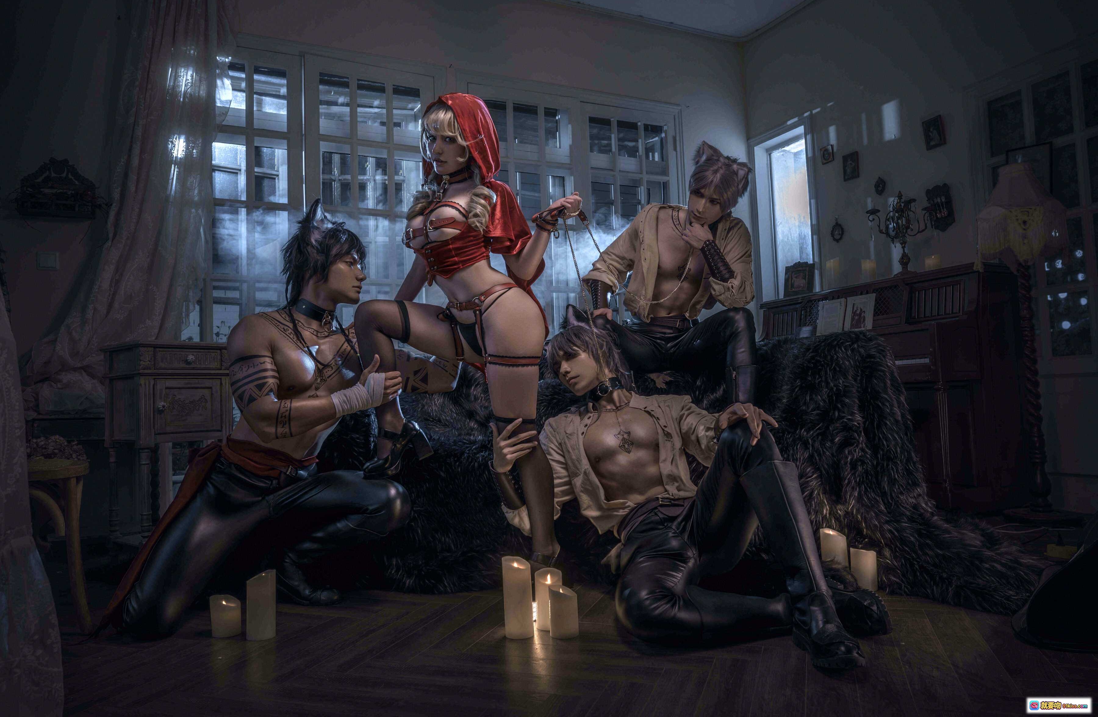 图片[7] - 一笑芳香沁 NO.035 小红帽 Cosplay 精美写真 21P 186MB 哥特风 暗黑系 皮革装 性感诱惑 蜡烛氛围 室内场景 多人互动 情感张力 视觉冲击力强 - 就要吻