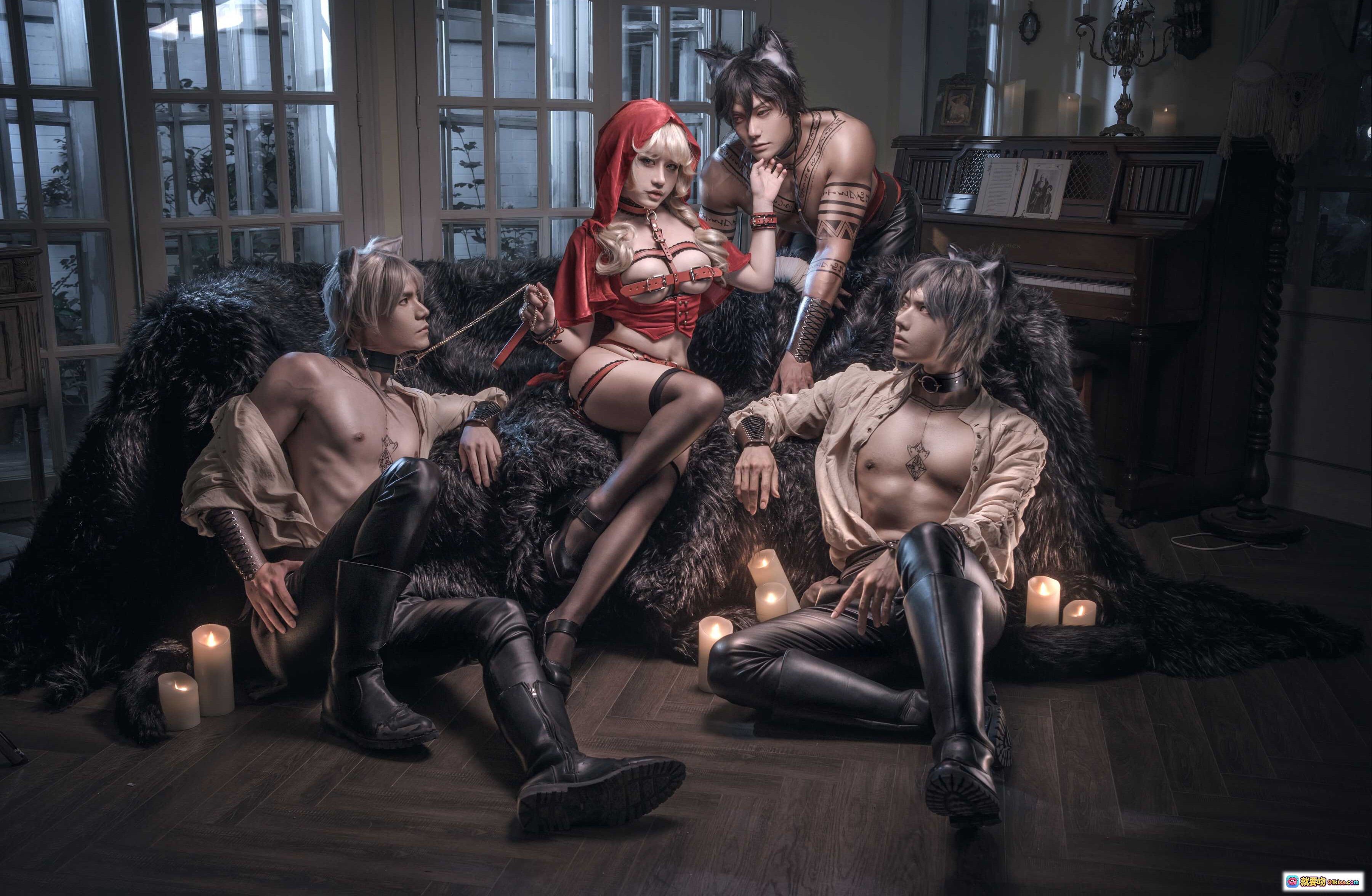 图片[3] - 一笑芳香沁 NO.035 小红帽 Cosplay 精美写真 21P 186MB 哥特风 暗黑系 皮革装 性感诱惑 蜡烛氛围 室内场景 多人互动 情感张力 视觉冲击力强 - 就要吻