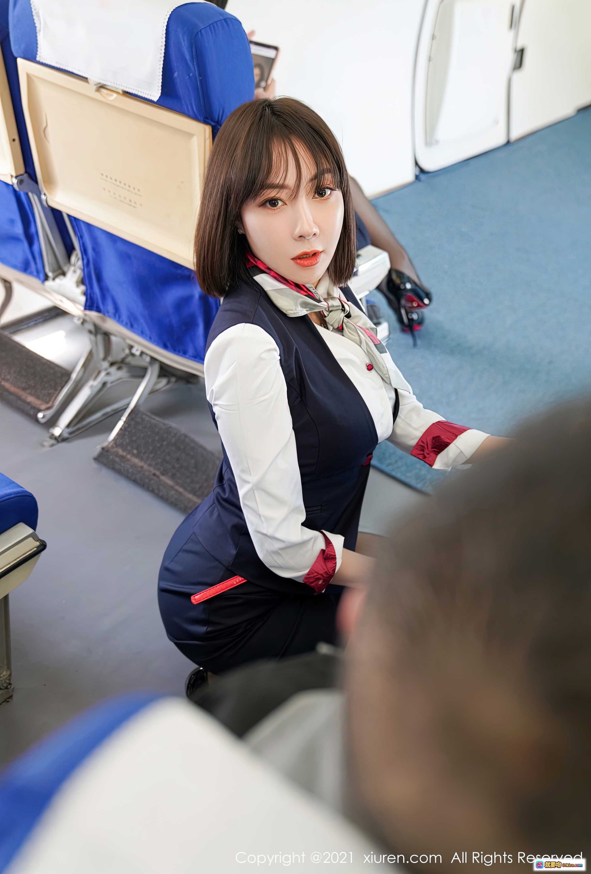 图片[3] - XiuRen秀人网2021.06.04 No.3506 空乘制服黑丝美腿高跟性感写真合集 - 就要吻