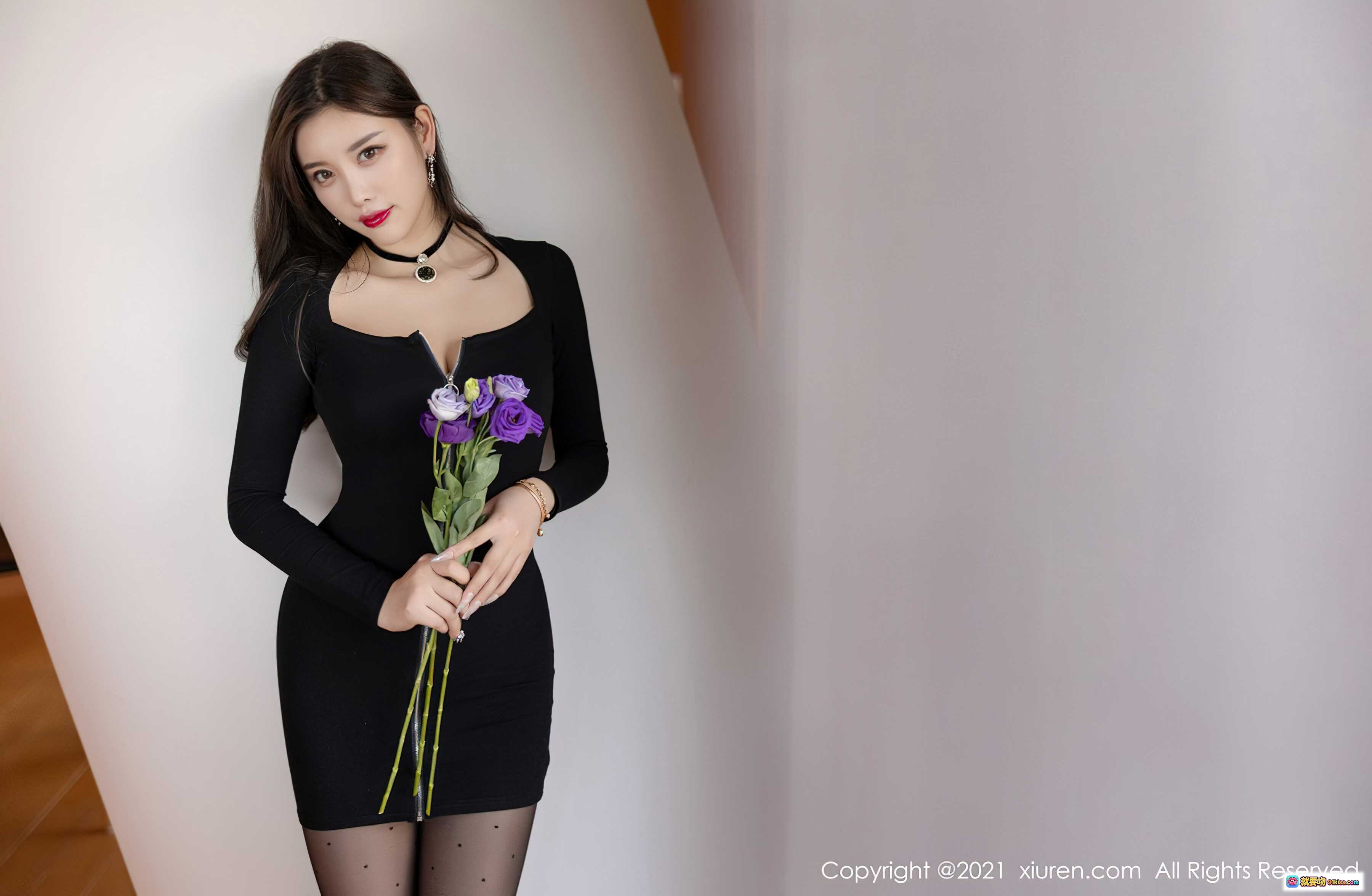 图片[7] - 杨晨晨Yome黑丝波点美腿高跟鞋写真 – XiuRen秀人网2021.08.31 No.3878优雅性感私房照 - 就要吻