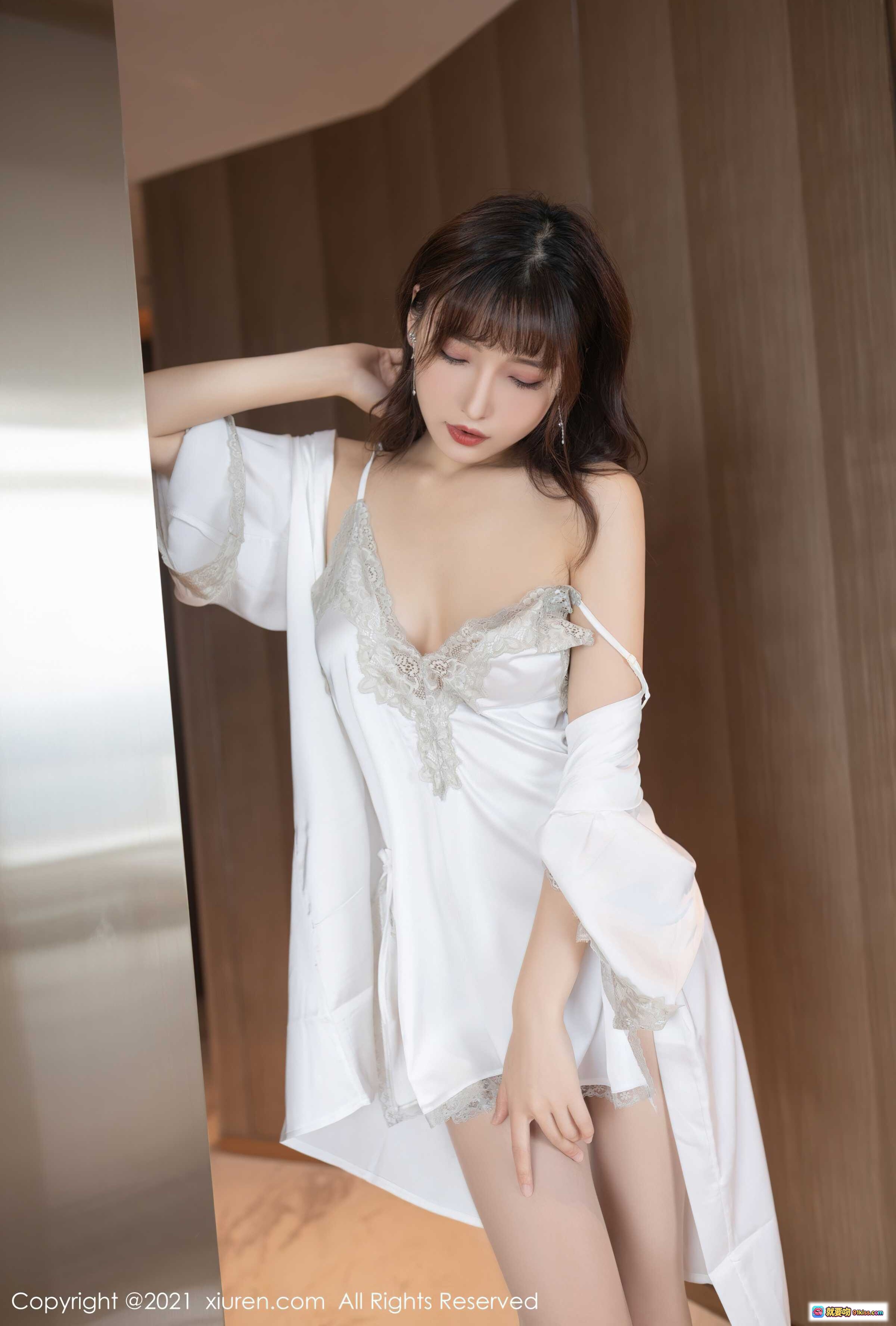 图片[6] - 陆萱萱白色蕾丝睡衣写真 | 优雅性感居家风 | XiuRen秀人网No.3861高清图集 - 就要吻