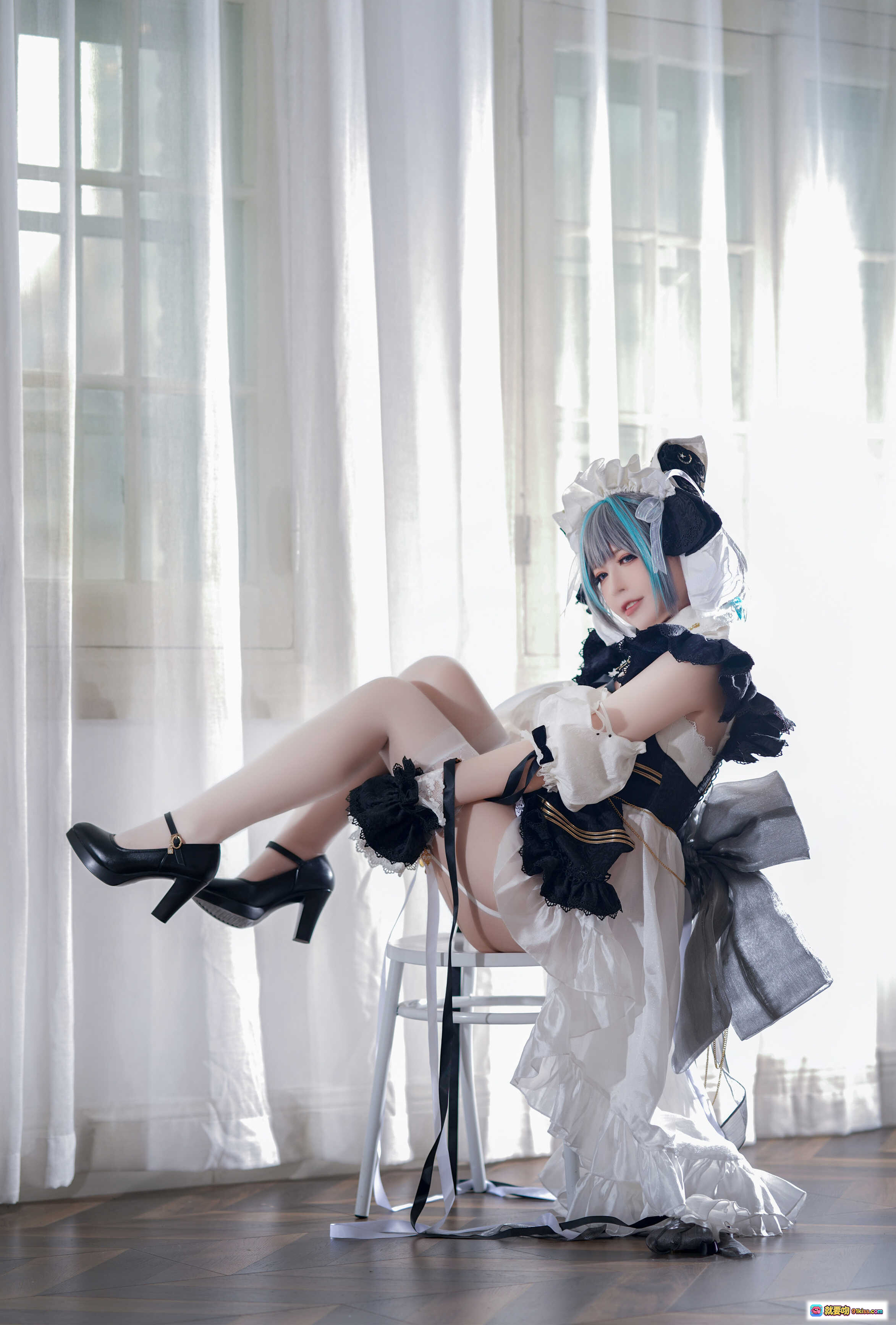 图片[2] - 半半子NO.048柴郡cosplay写真 二次元女仆装黑白色蕾丝洛丽塔风 甜美性感私房照 63P高清图集 - 就要吻