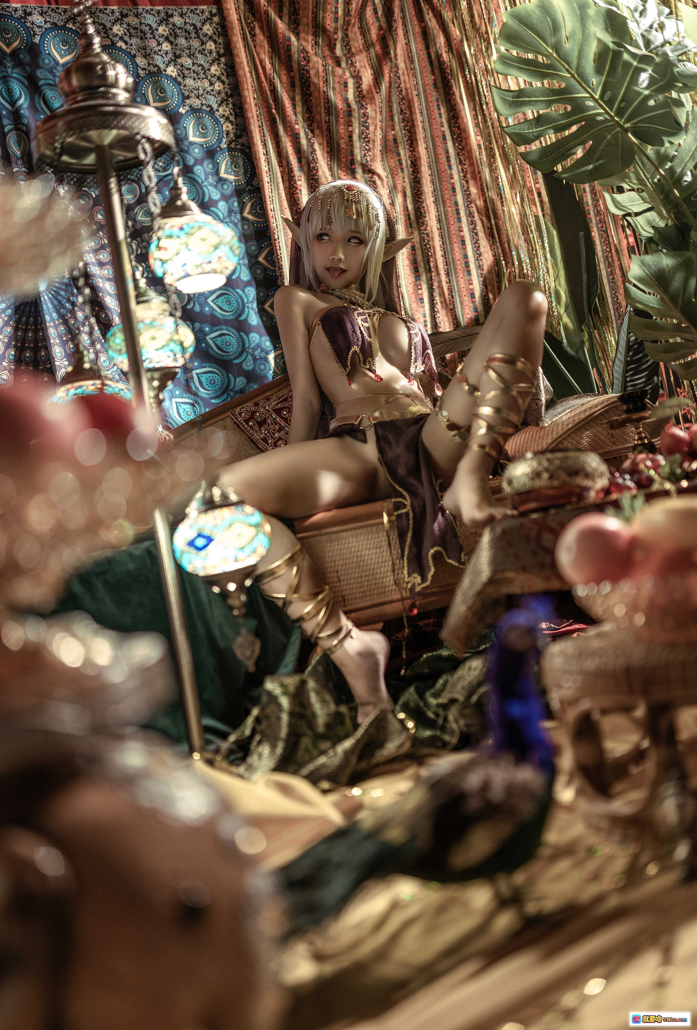 图片[10] - 蠢沫沫NO.131黑兽Cosplay写真｜精灵耳金饰异域风性感美腿40P高清图集 - 就要吻