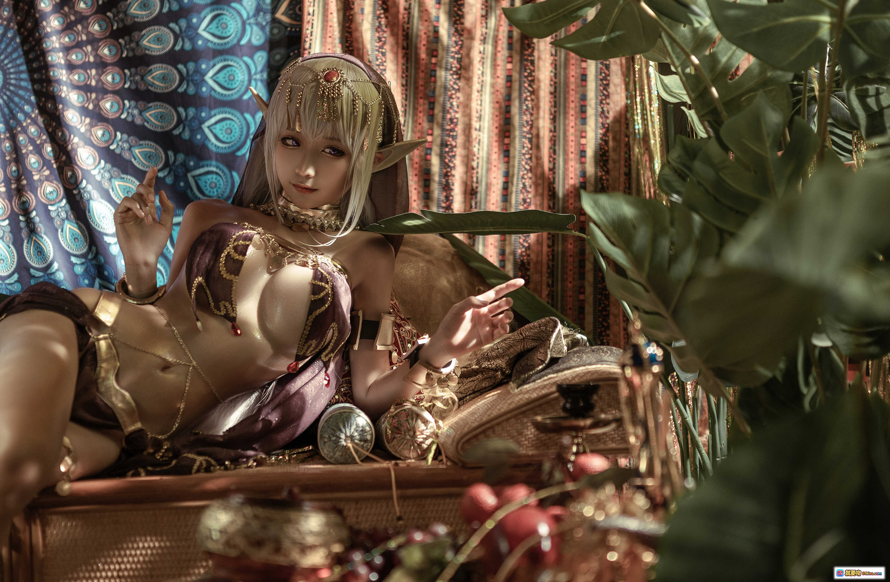 图片[6] - 蠢沫沫NO.131黑兽Cosplay写真｜精灵耳金饰异域风性感美腿40P高清图集 - 就要吻