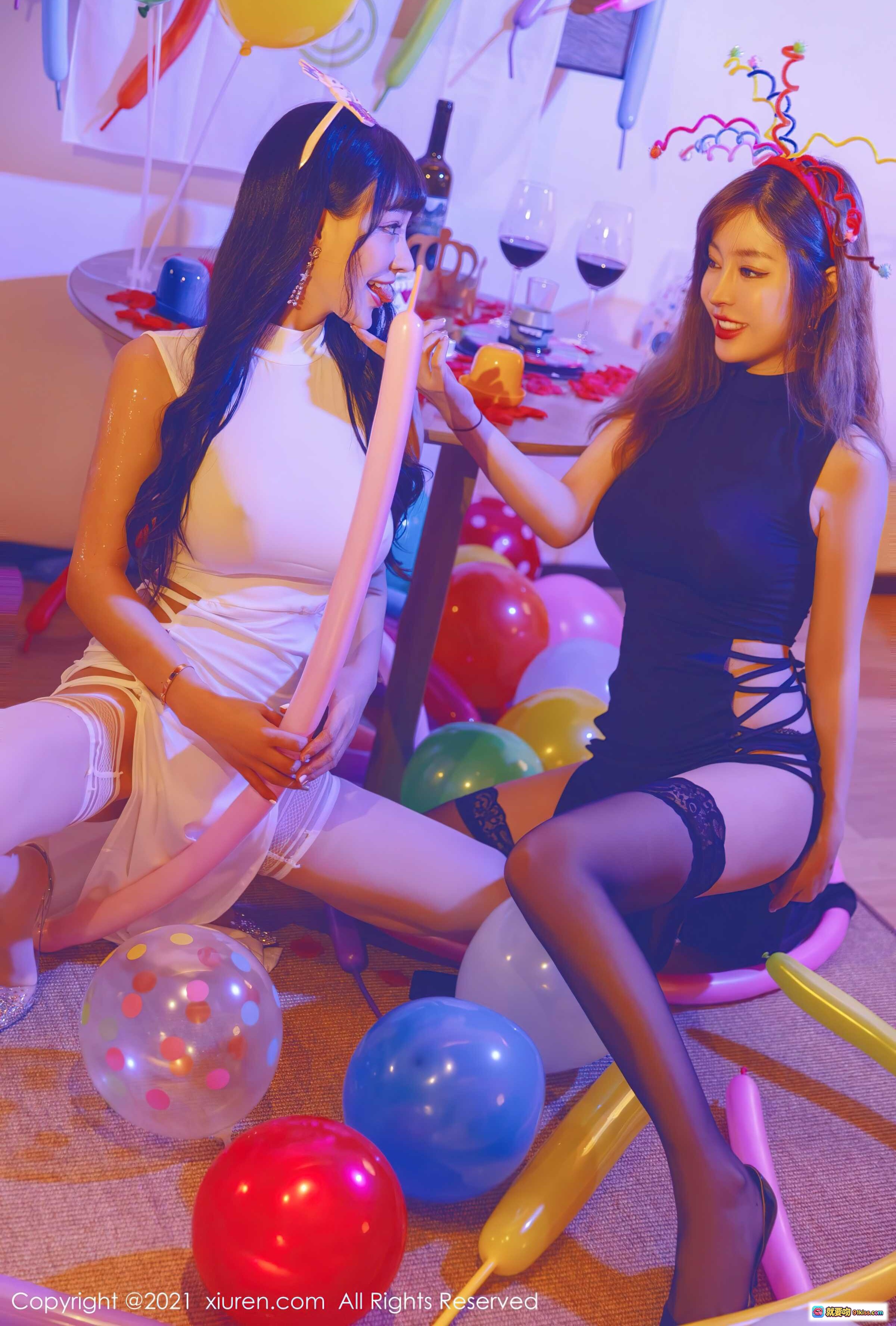 图片[3] - XIUREN秀人网2021.09.30 No.4025双模生日派对写真｜甜美白裙+黑色绑带装｜气球装饰｜派对氛围｜高清98图合集 - 就要吻