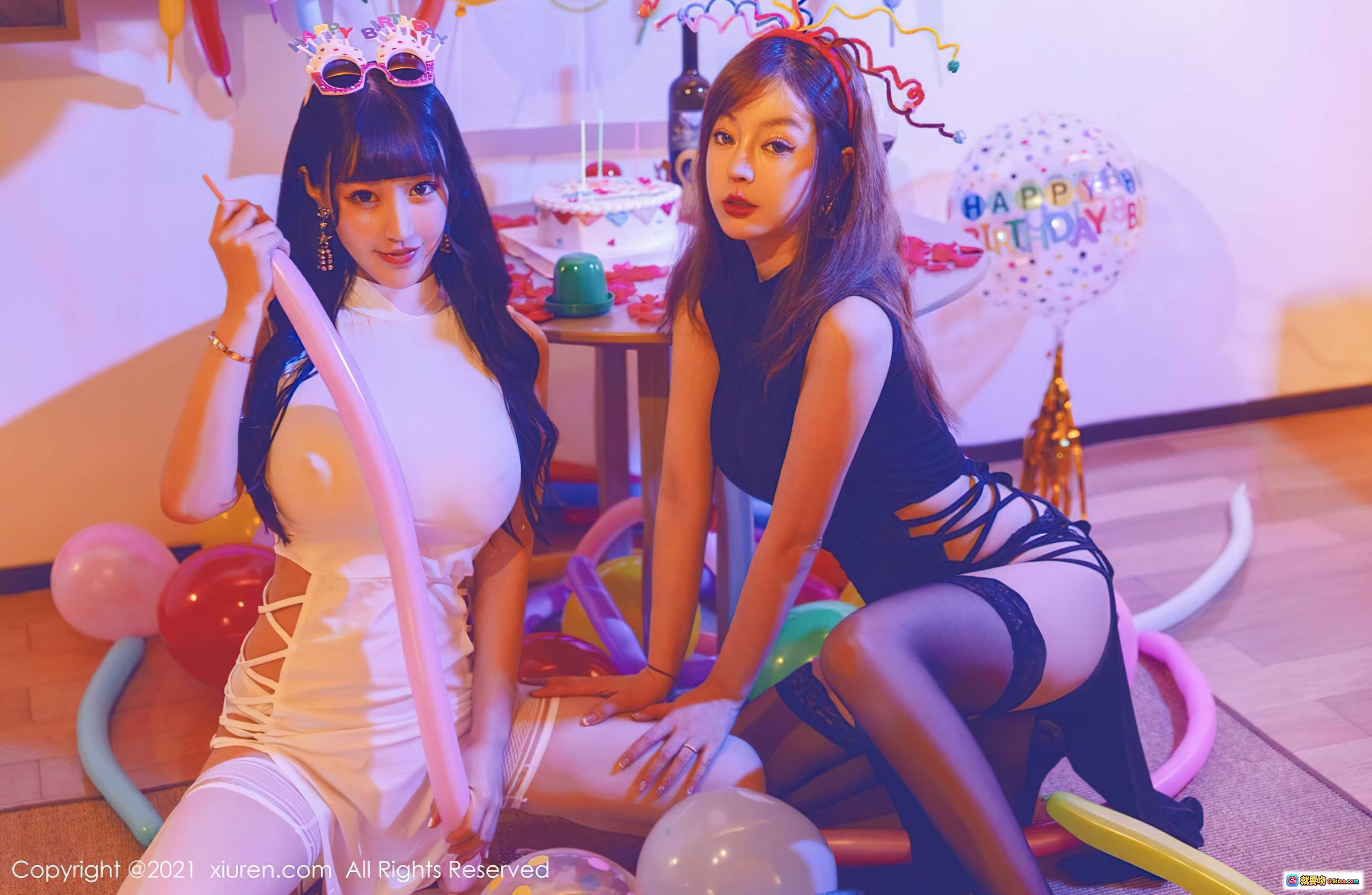 图片[1] - XIUREN秀人网2021.09.30 No.4025双模生日派对写真｜甜美白裙+黑色绑带装｜气球装饰｜派对氛围｜高清98图合集 - 就要吻