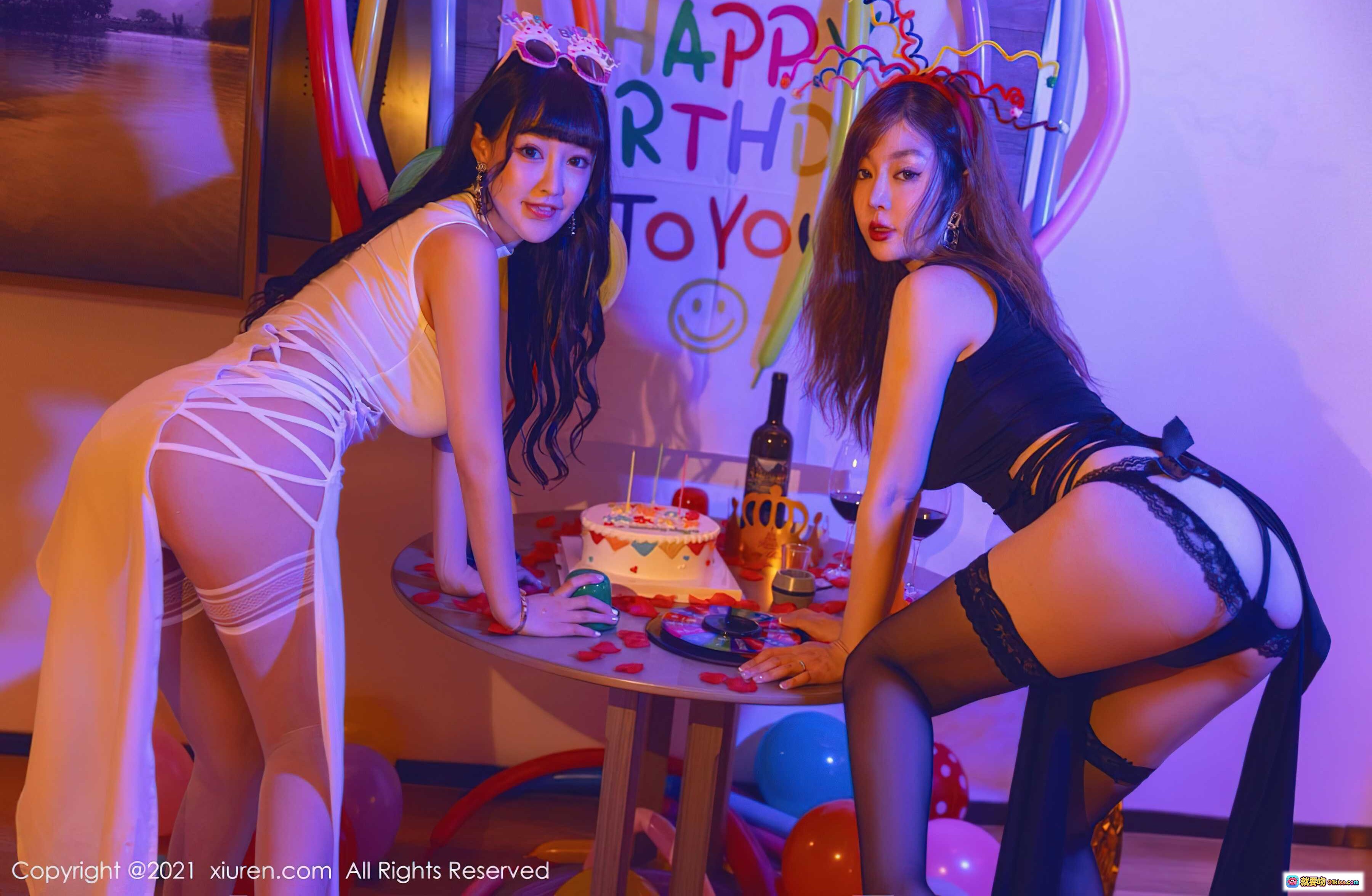 图片[6] - XIUREN秀人网2021.09.30 No.4025双模生日派对写真｜甜美白裙+黑色绑带装｜气球装饰｜派对氛围｜高清98图合集 - 就要吻