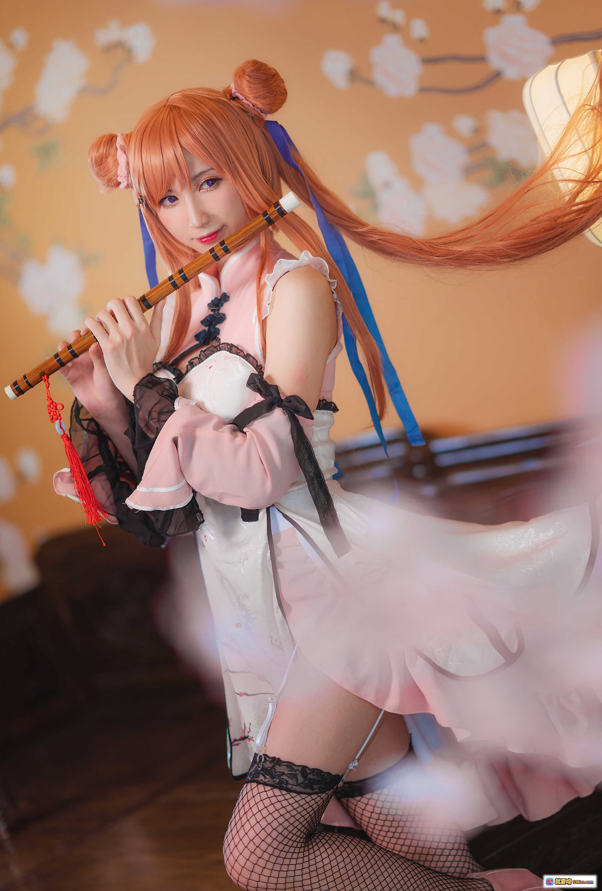 图片[10] - 贝儿酱Miki NO.001 春梅COS写真｜橙发双马尾少女执笔书法｜日系和风室内场景｜精致洛丽塔服饰｜18P高清图集 - 就要吻