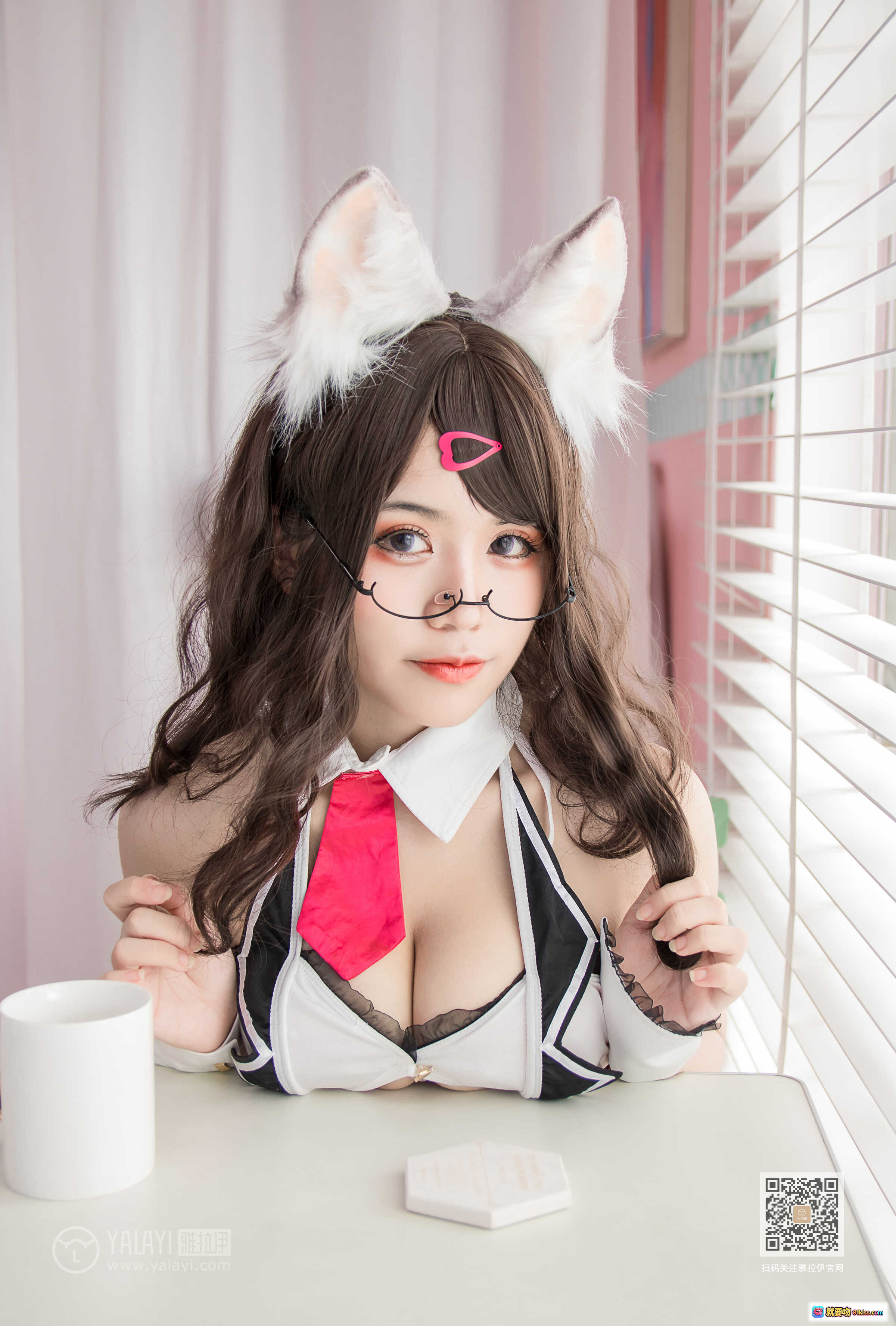 图片[8] - 一笑芳香沁 NO.034 狐耳少女Cosplay 内衣写真 甜美可爱眼镜娘 47P高清图集 - 就要吻