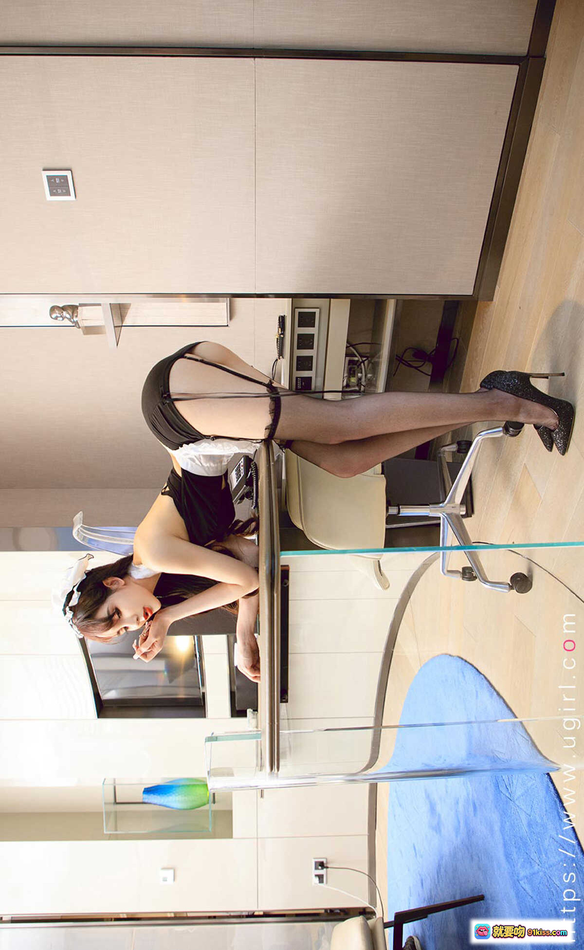 图片[9] - 阿依努尔瓦娅黑丝女仆装性感写真 | Ugirls尤果网爱尤物No.2210高清私房图集 - 就要吻