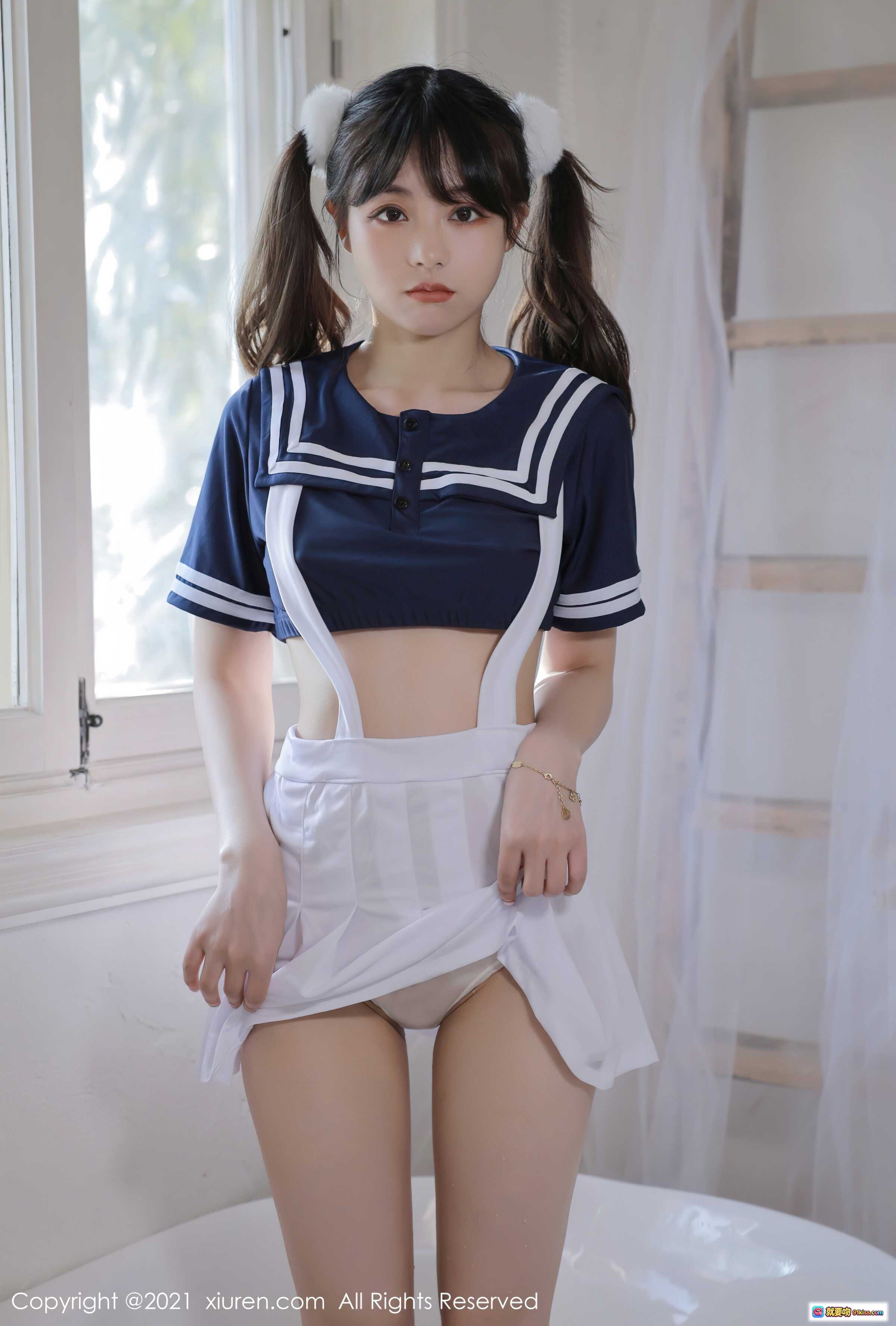 图片[3] - 佘贝拉Bella海军风制服写真｜白裙透视性感私房照｜XiuRen秀人网No.3907高清图集 - 就要吻