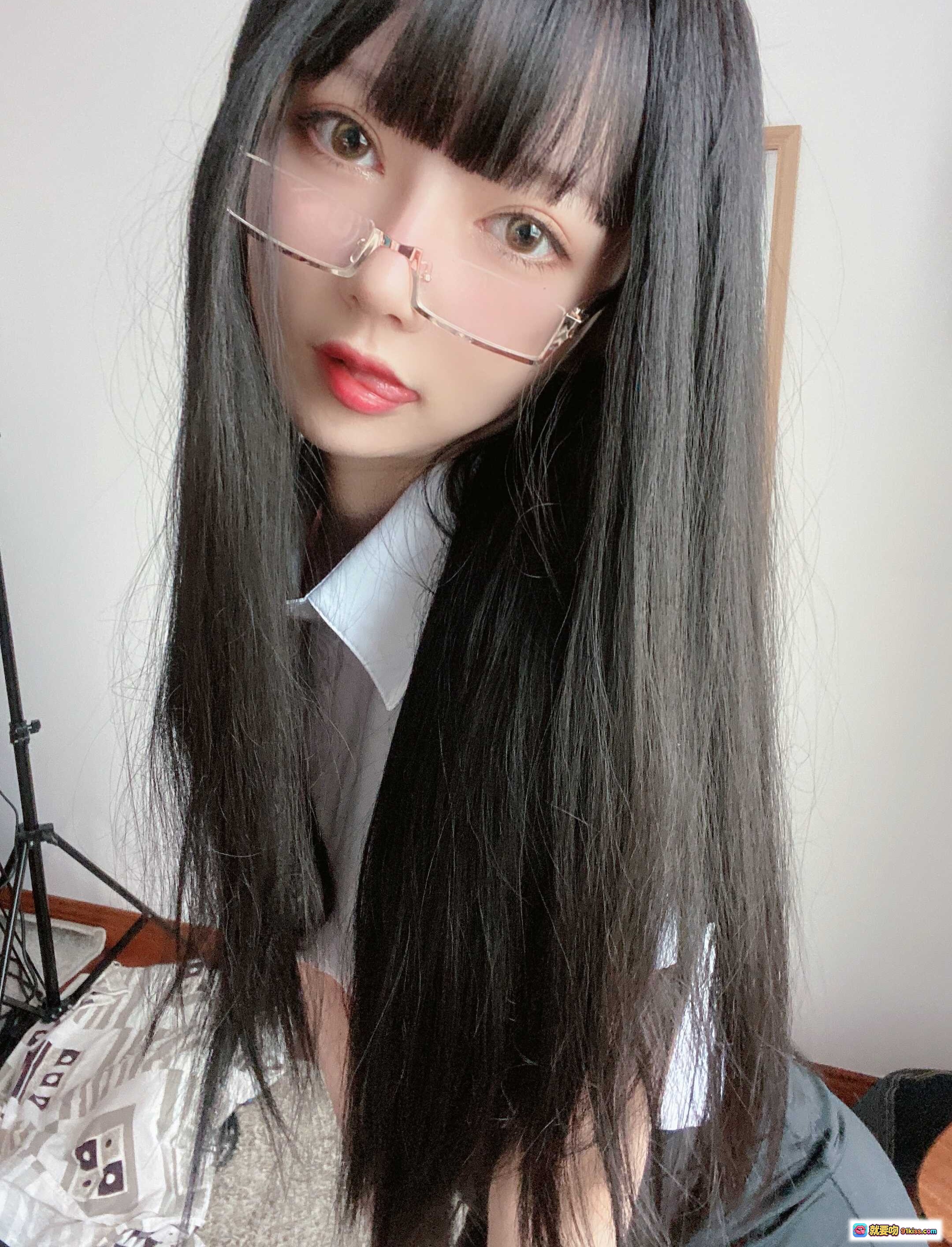 图片[6] - 51酱 NO.003 OL制服黑丝美腿猫耳少女写真20P高清图集 - 就要吻