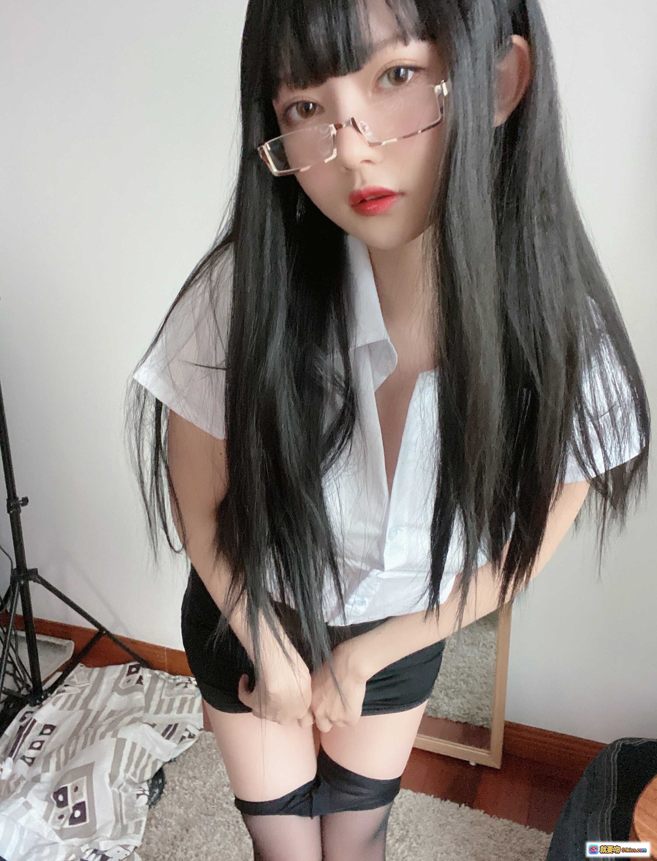 图片[7] - 51酱 NO.003 OL制服黑丝美腿猫耳少女写真20P高清图集 - 就要吻