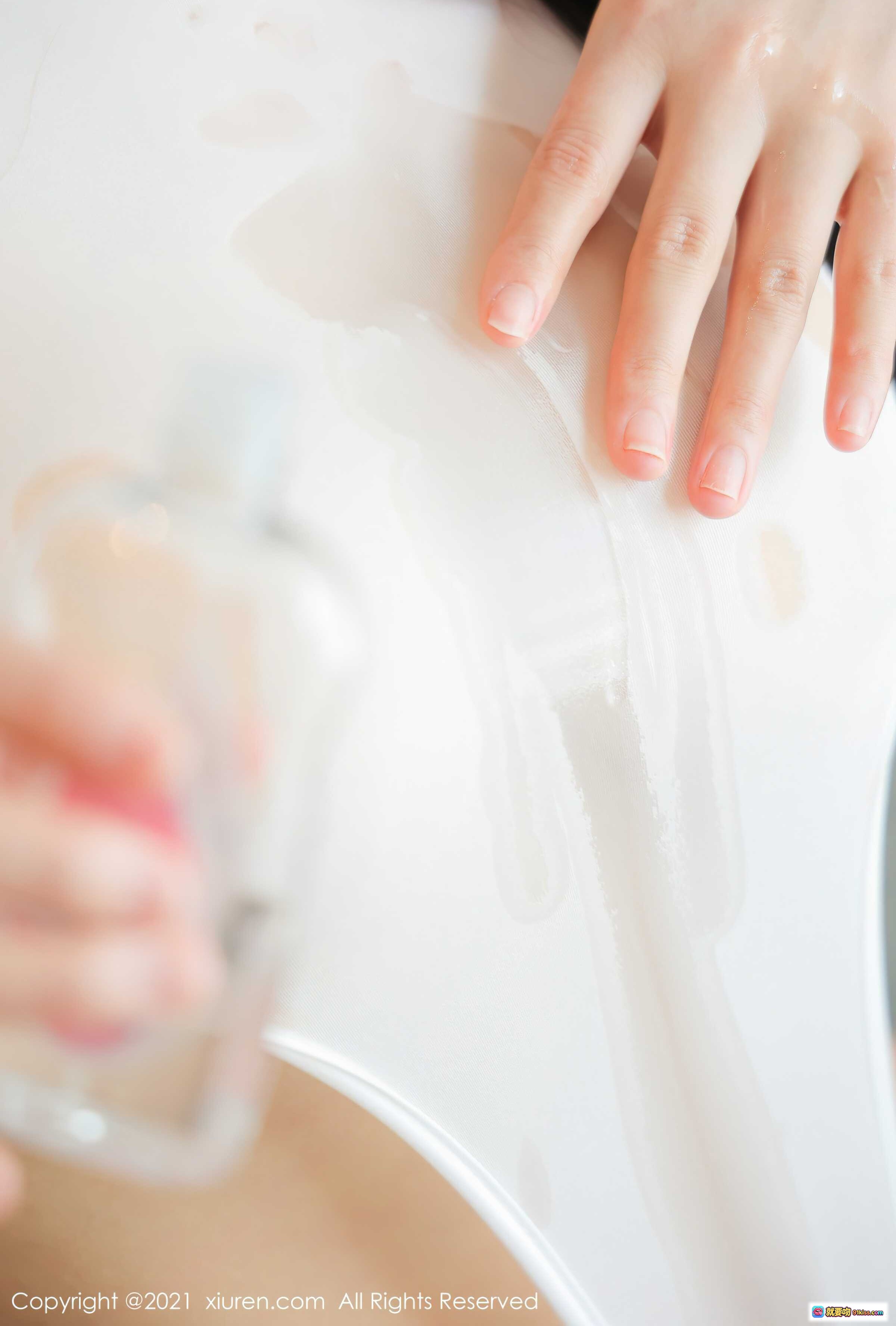 图片[6] - 朱可儿Flower白色镂空长袖连体衣黑丝红高跟浴室写真 – XiuRen秀人网No.3727 - 就要吻