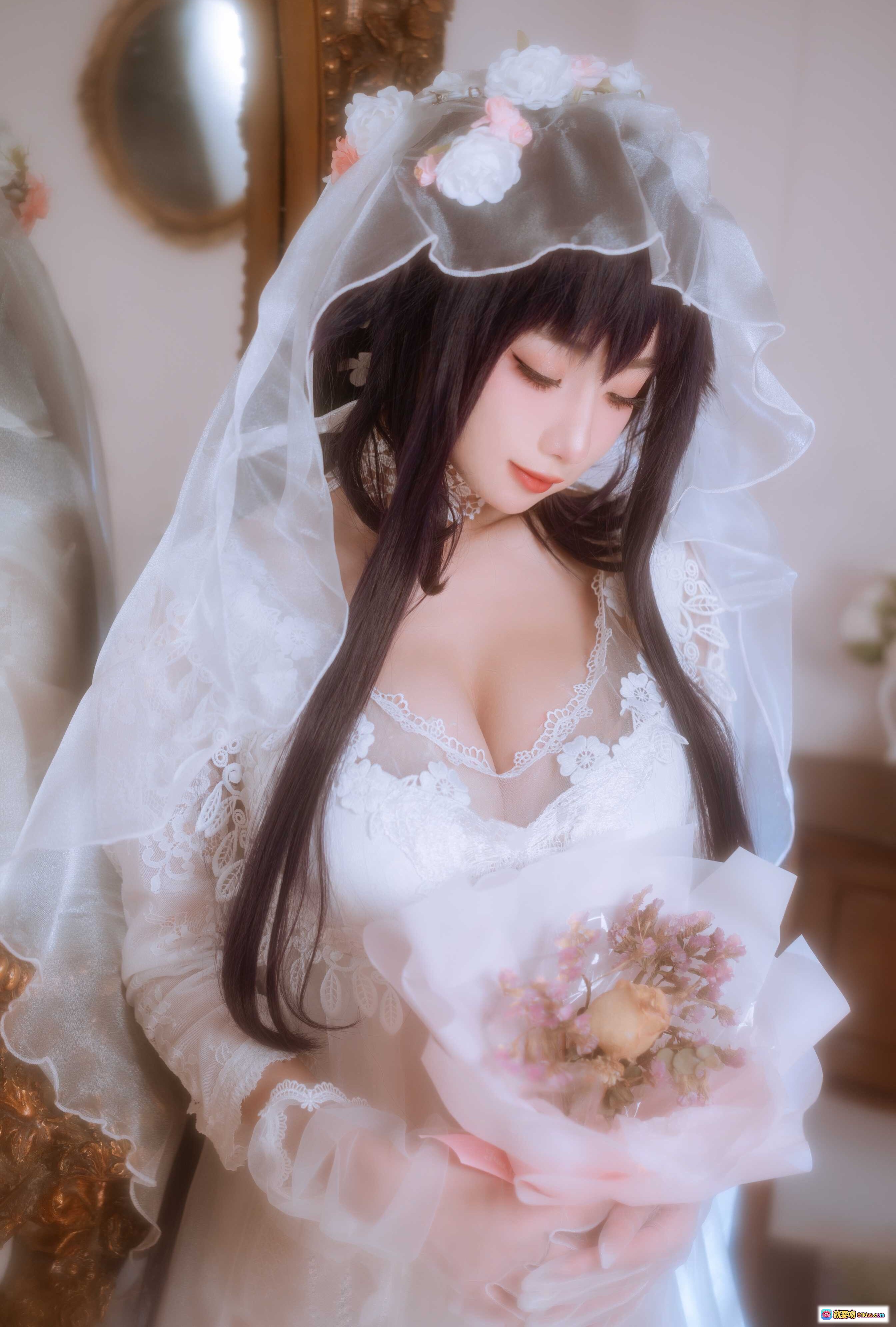 图片[3] - 鬼畜瑶NO.047婚纱写真｜57款蕾丝白纱造型｜甜美新娘风Cosplay｜38P高清图集 - 就要吻